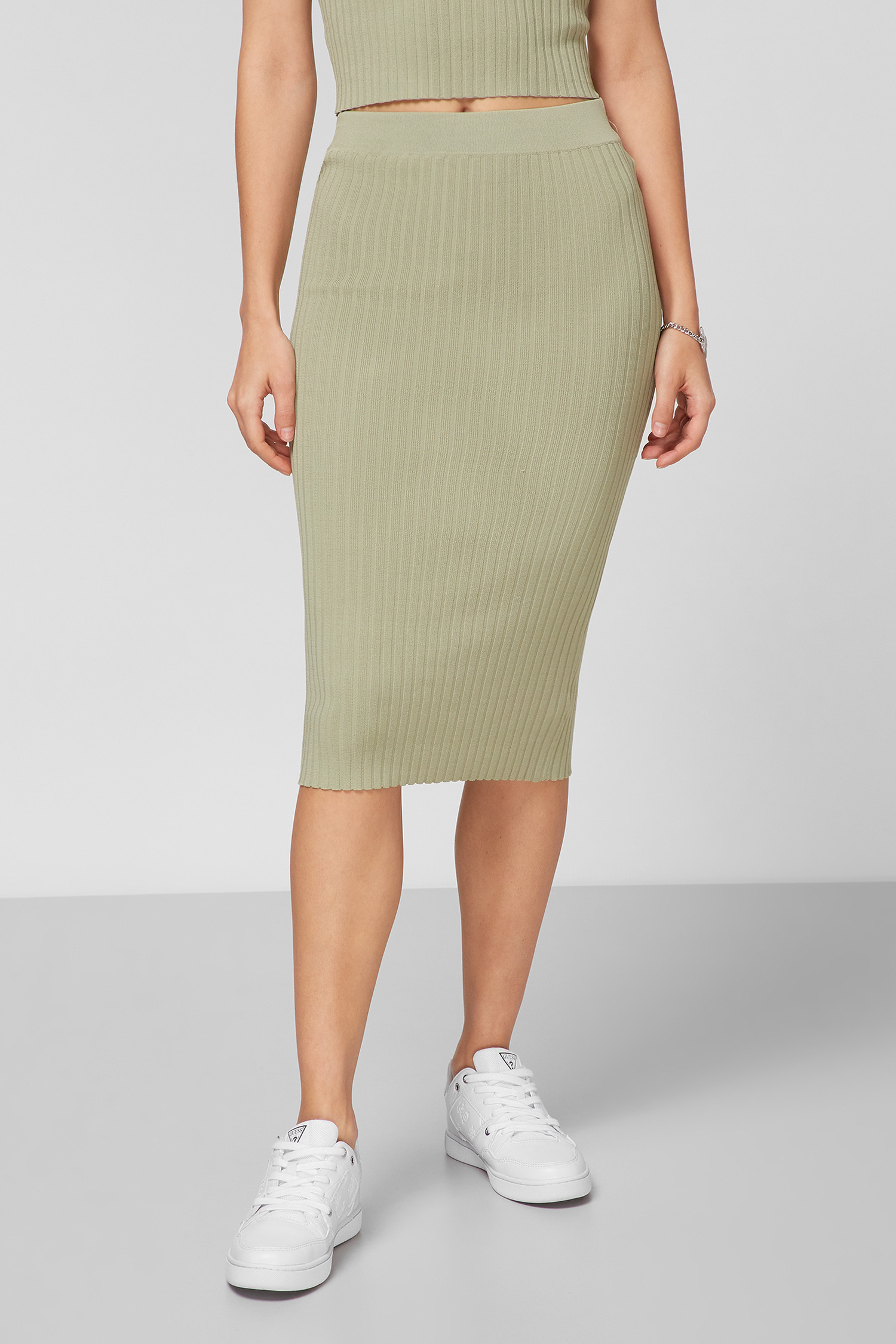Женская оливковая юбка 1