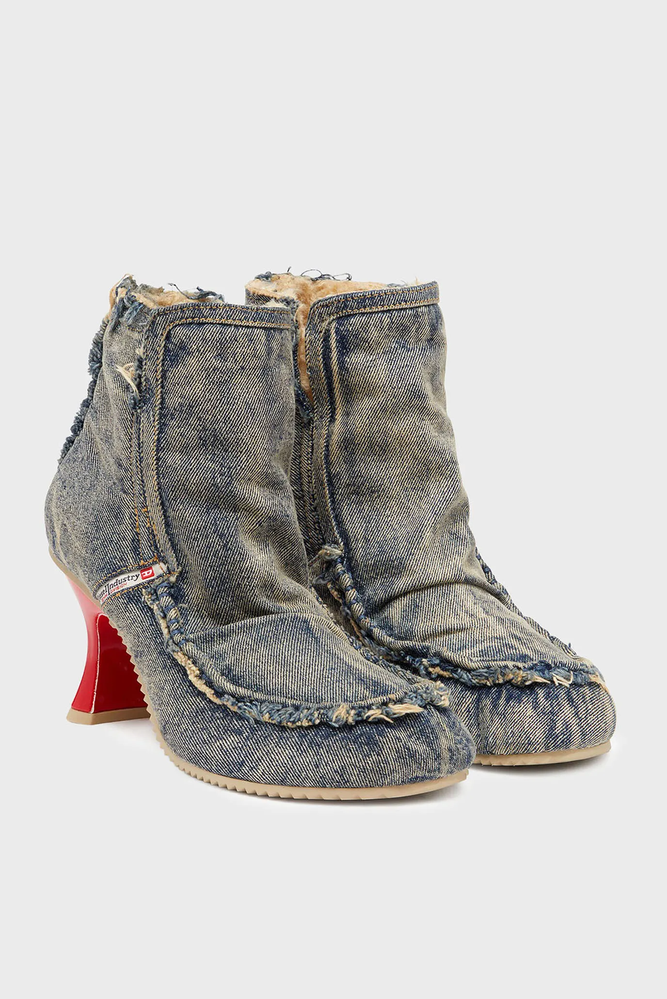 Женские синие джинсовые ботильоны WOODSTOCK D-WOODSTOCK HEEL AB BOOTS 3