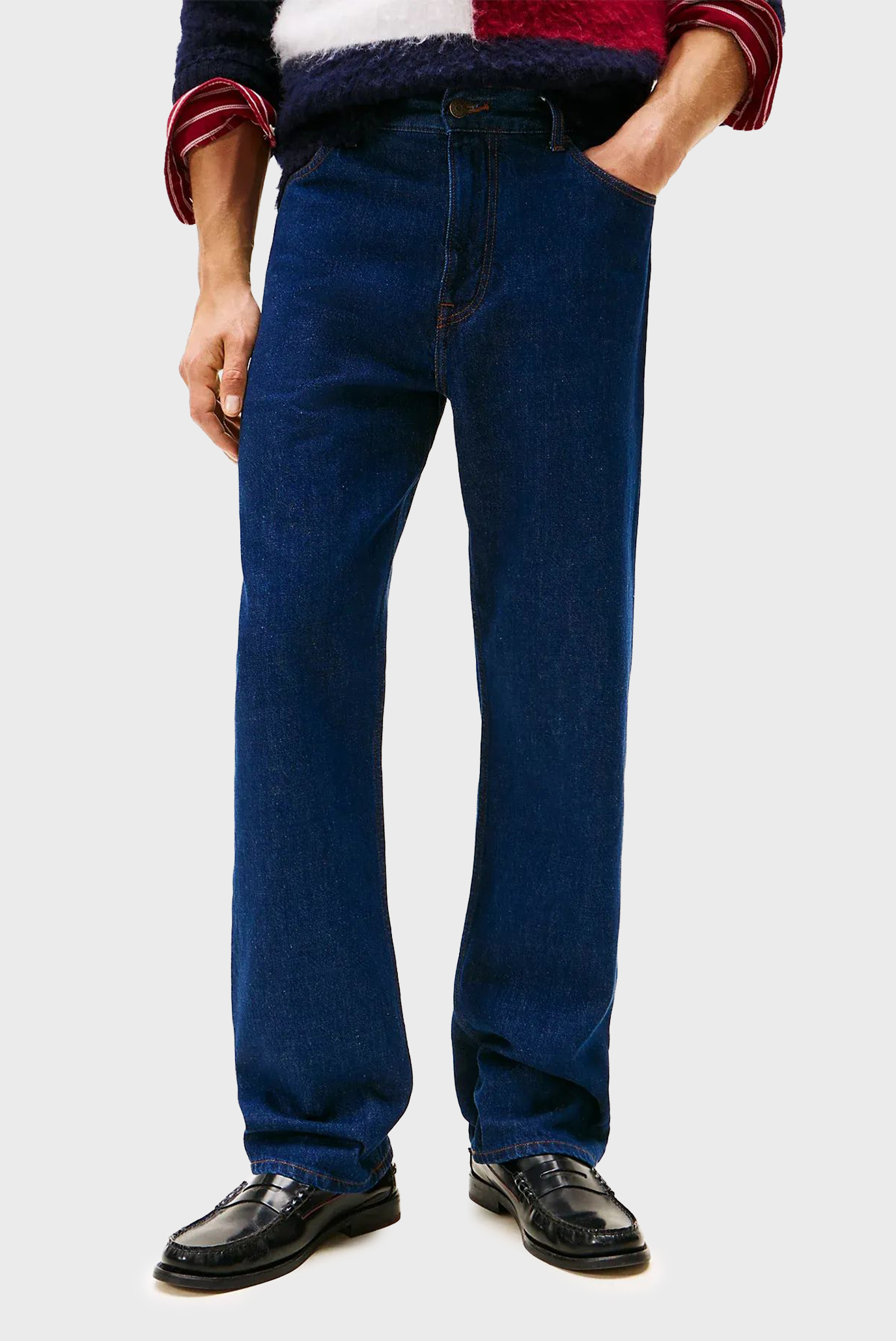 Мужские темно-синие джинсы RELAXED RIVER Синий 34-32 Tommy Hilfiger MW0MW40565 Мужские темно-синие джинсы RELAXED RIVER Синий 34-32 Tommy Hilfiger MW0MW40565