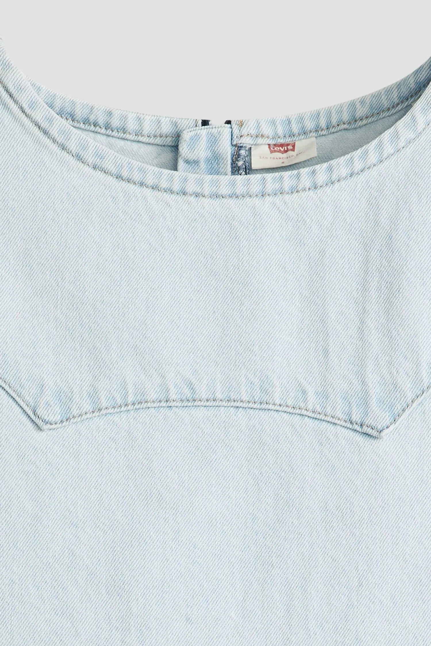 Женское голубое джинсовое платье 5