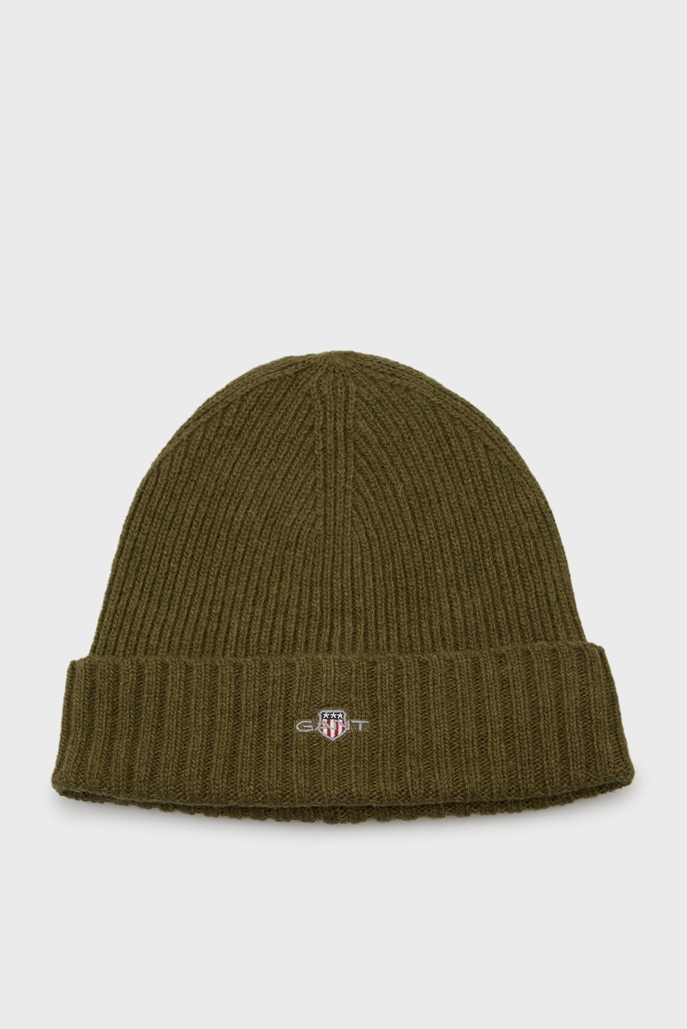 Чоловіча зелена вовняна шапка UNISEX. SHIELD WOOL BEANIE 1