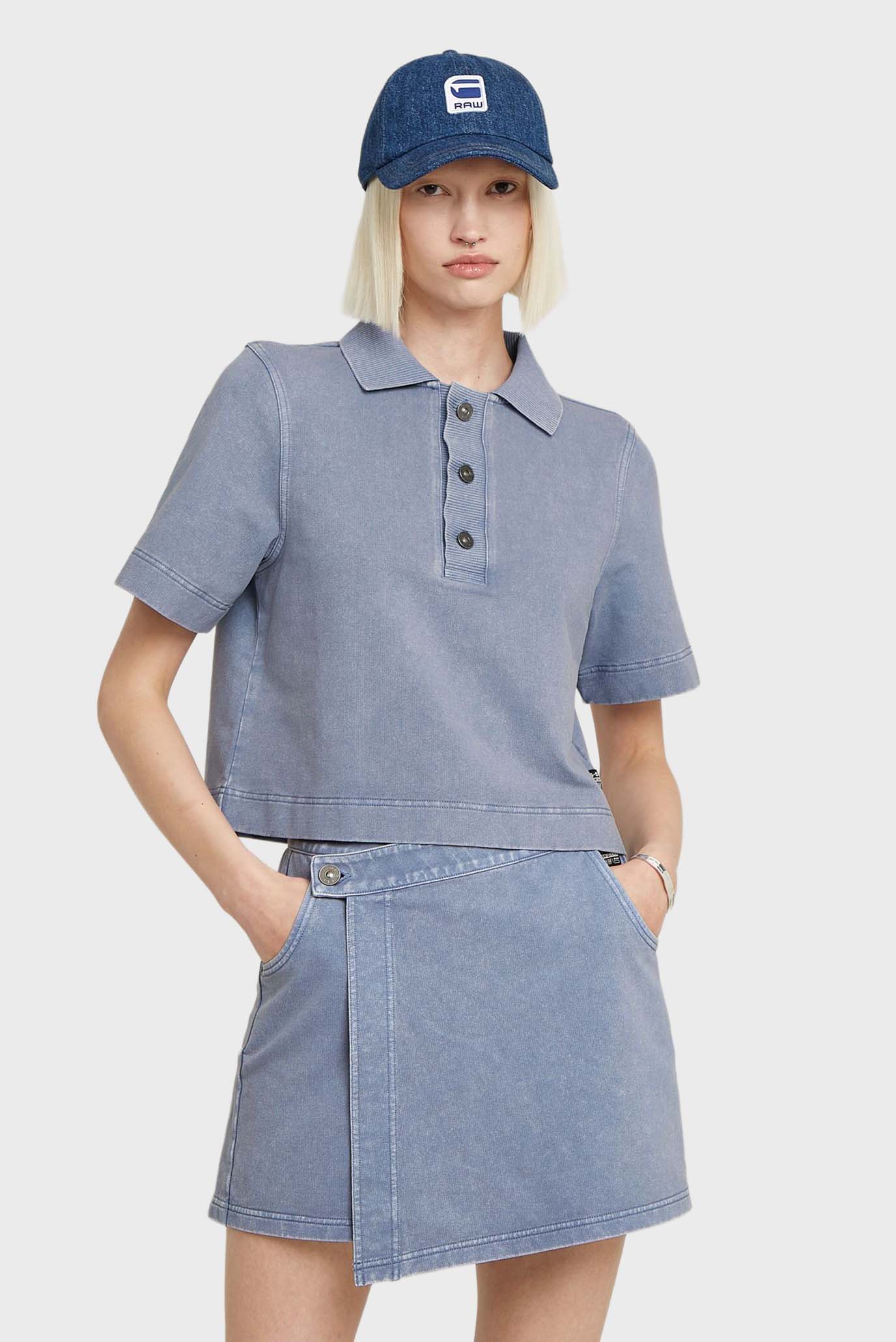 Женское голубое поло Overdyed Голубой XS G-Star RAW D26086,D966 Женское голубое поло Overdyed Голубой XS G-Star RAW D26086,D966
