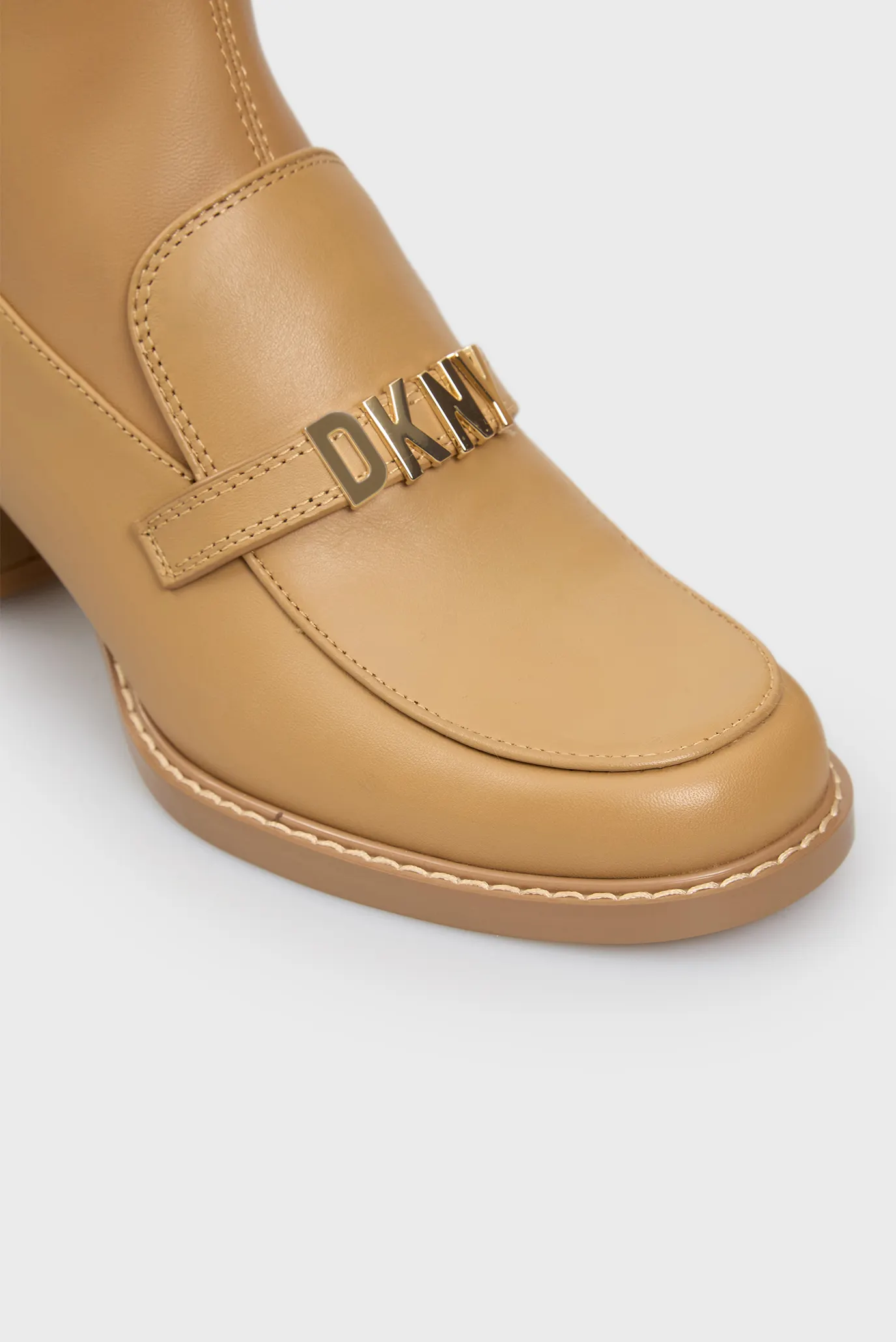 Женские бежевые кожаные ботильоны DOTTSY - MOCCASIN BO 2