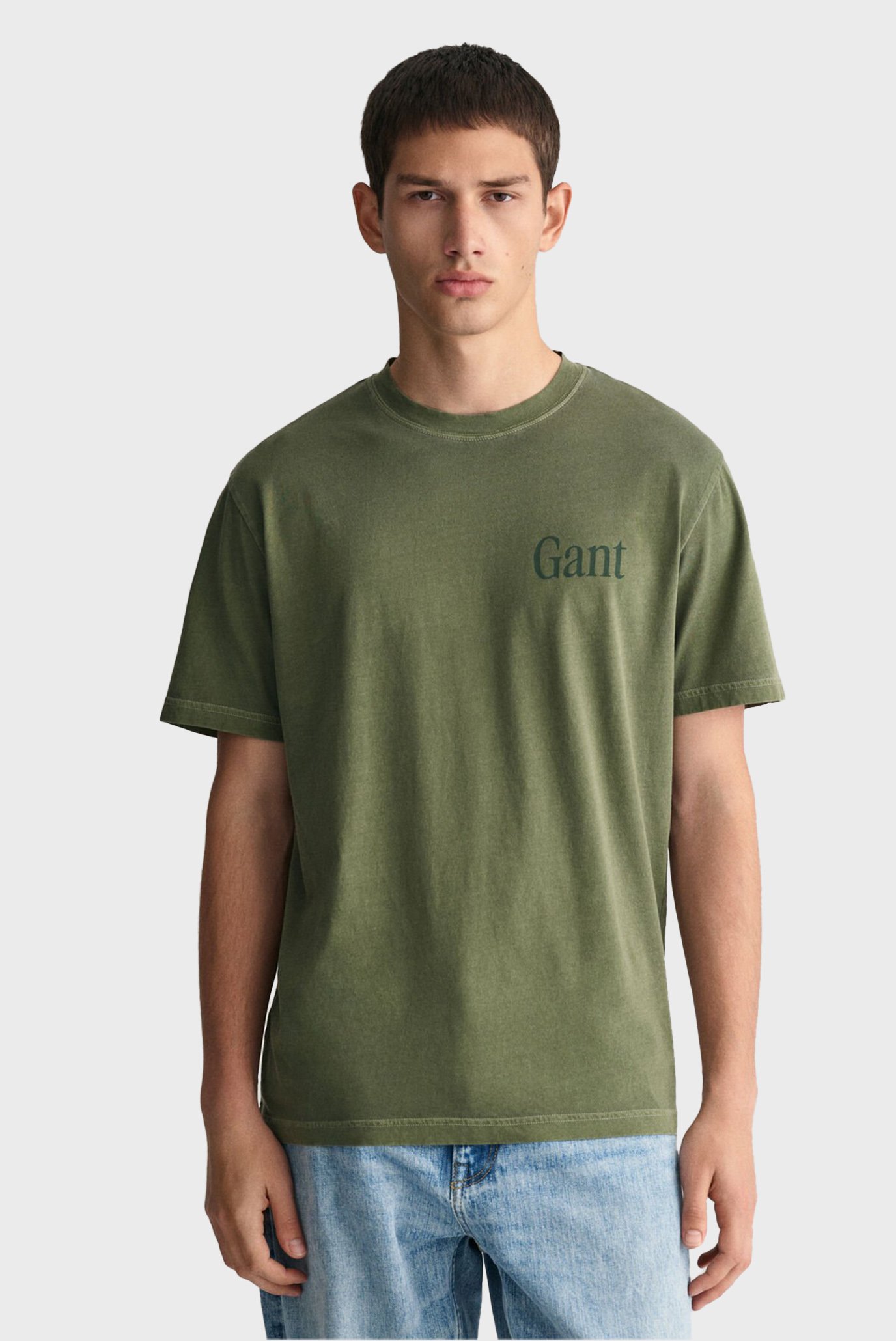 Мужская зеленая футболка SUNFADED GRAPHIC SS 1