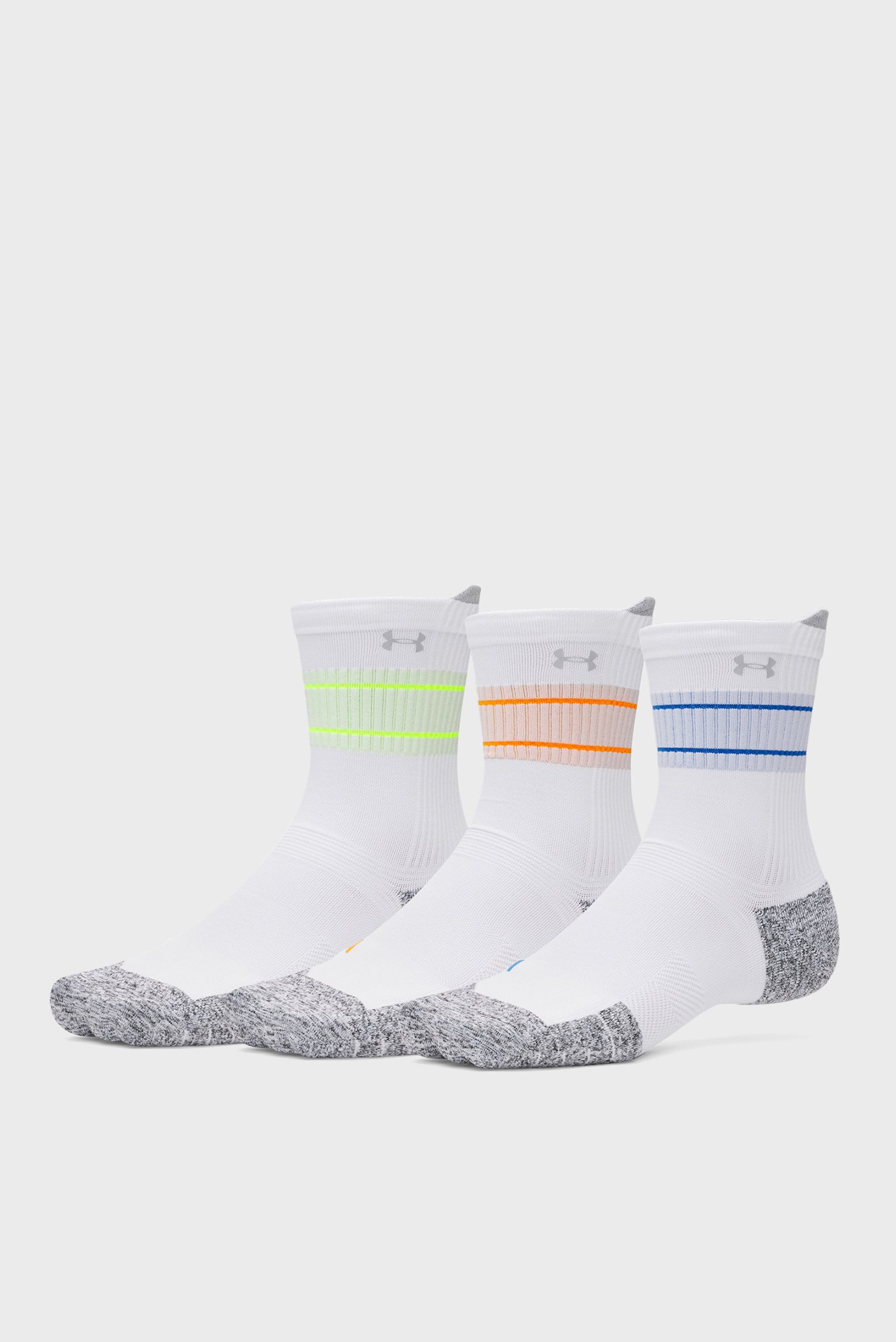 Белые носки (3 пары) UA AD Run Cushion Белый 31.5-36.5 Under Armour 1387043-103 Белые носки (3 пары) UA AD Run Cushion Белый 31.5-36.5 Under Armour 1387043-103