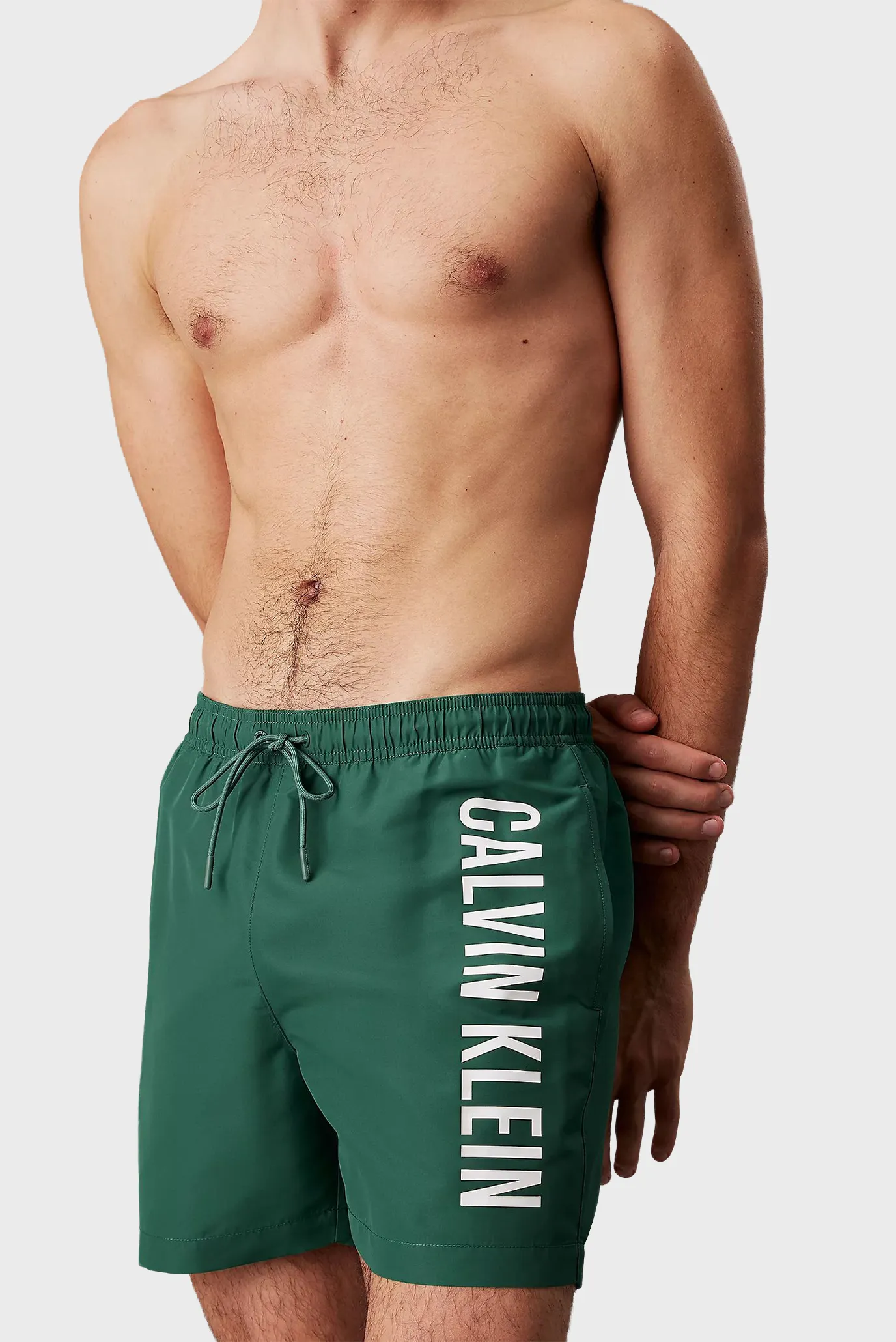 Мужские зеленые плавательные шорты MEDIUM DRAWSTRING 4