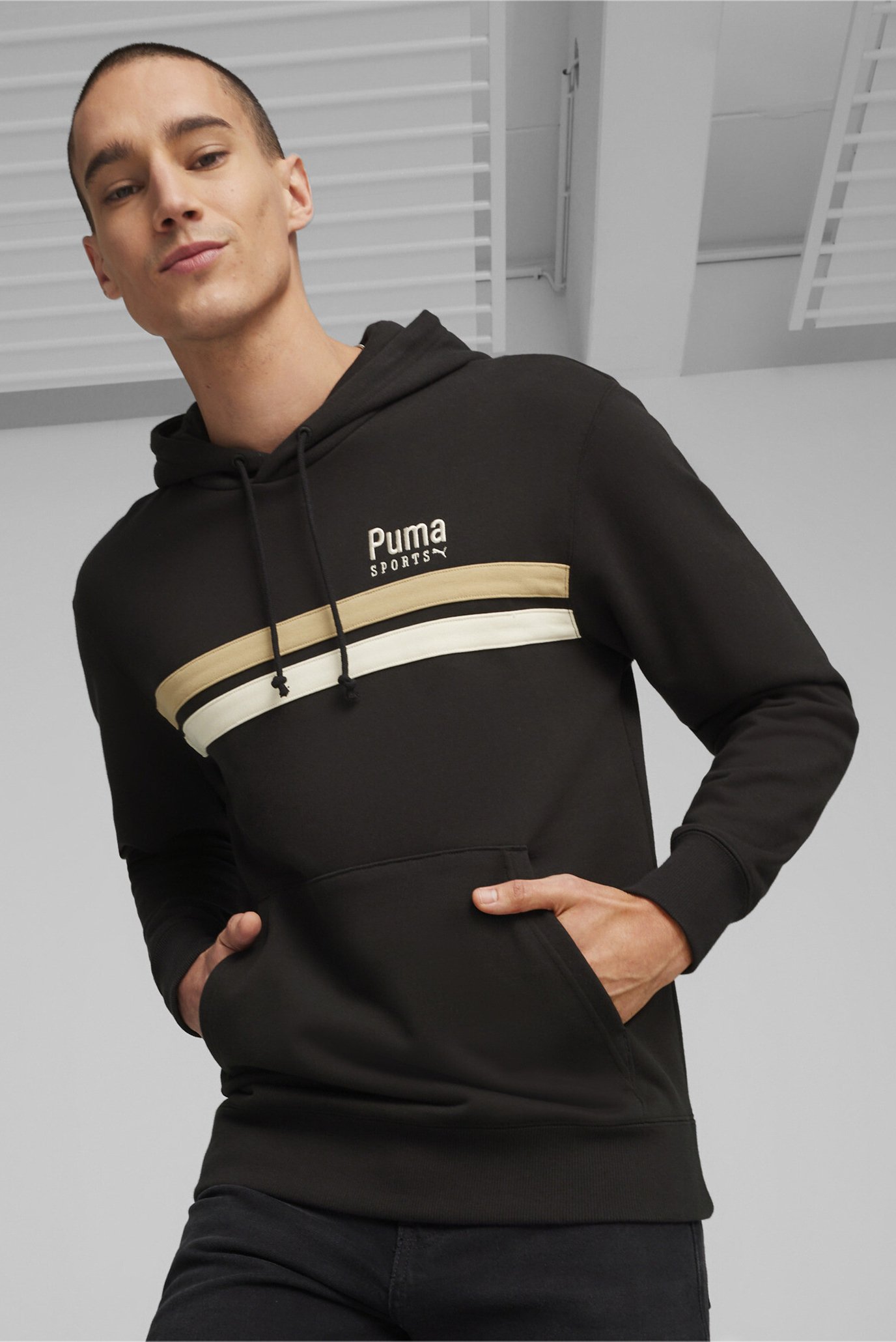 Мужское черное худи PUMA TEAM Men's Hoodie 1