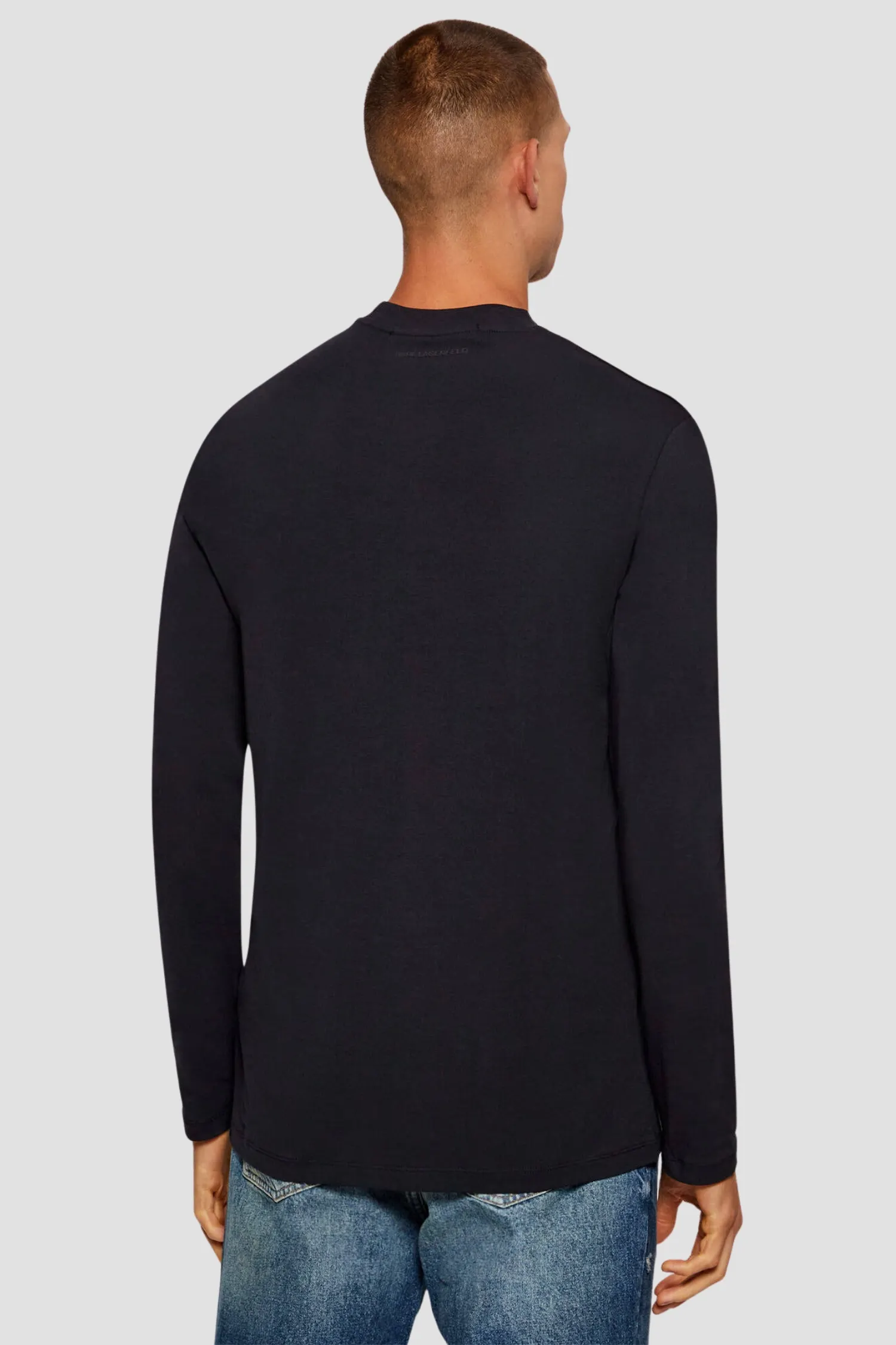 Мужской темно-синий лонгслив 2