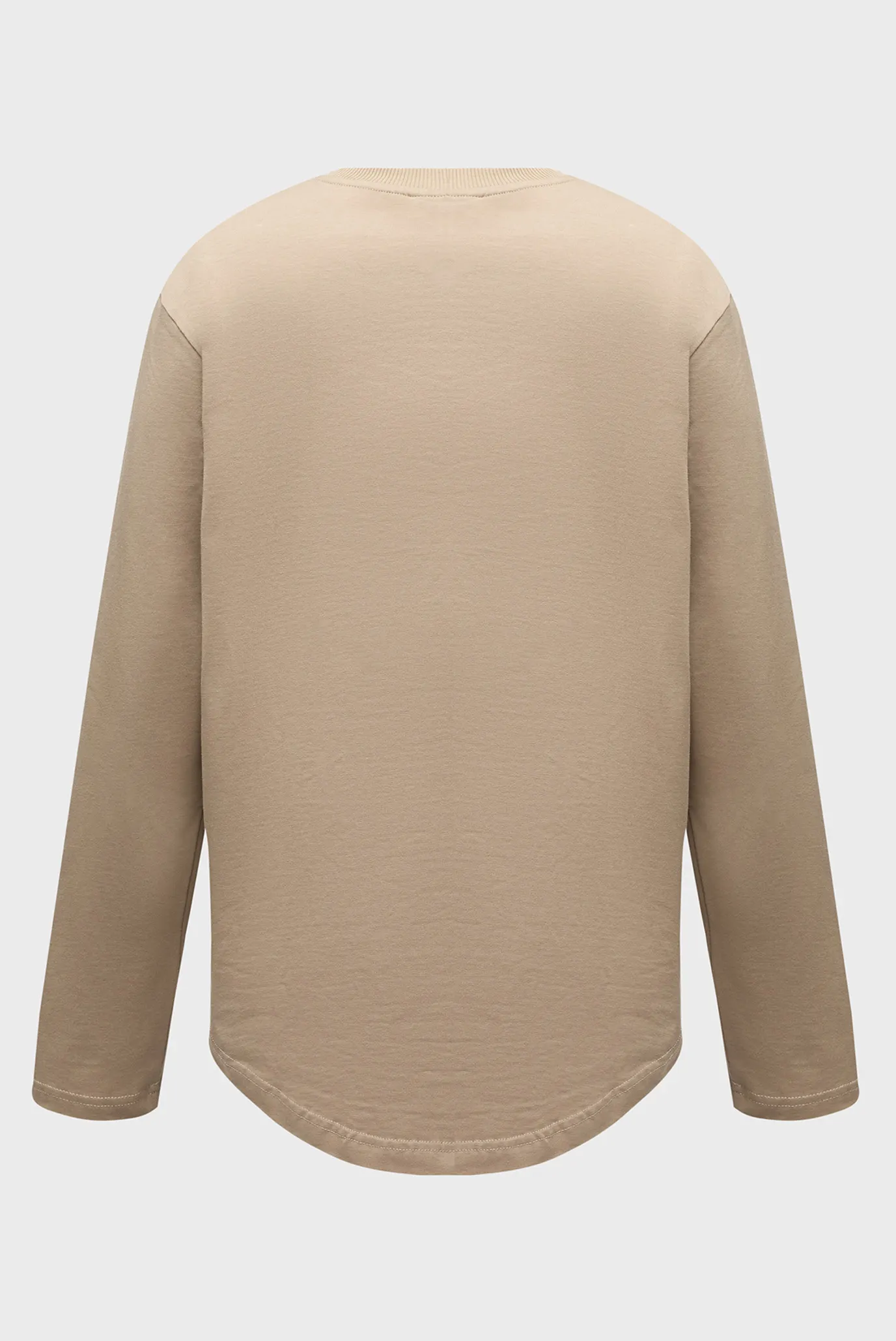 Чоловічий бежевий лонгслів REG LS CURVED HEM TEE 2