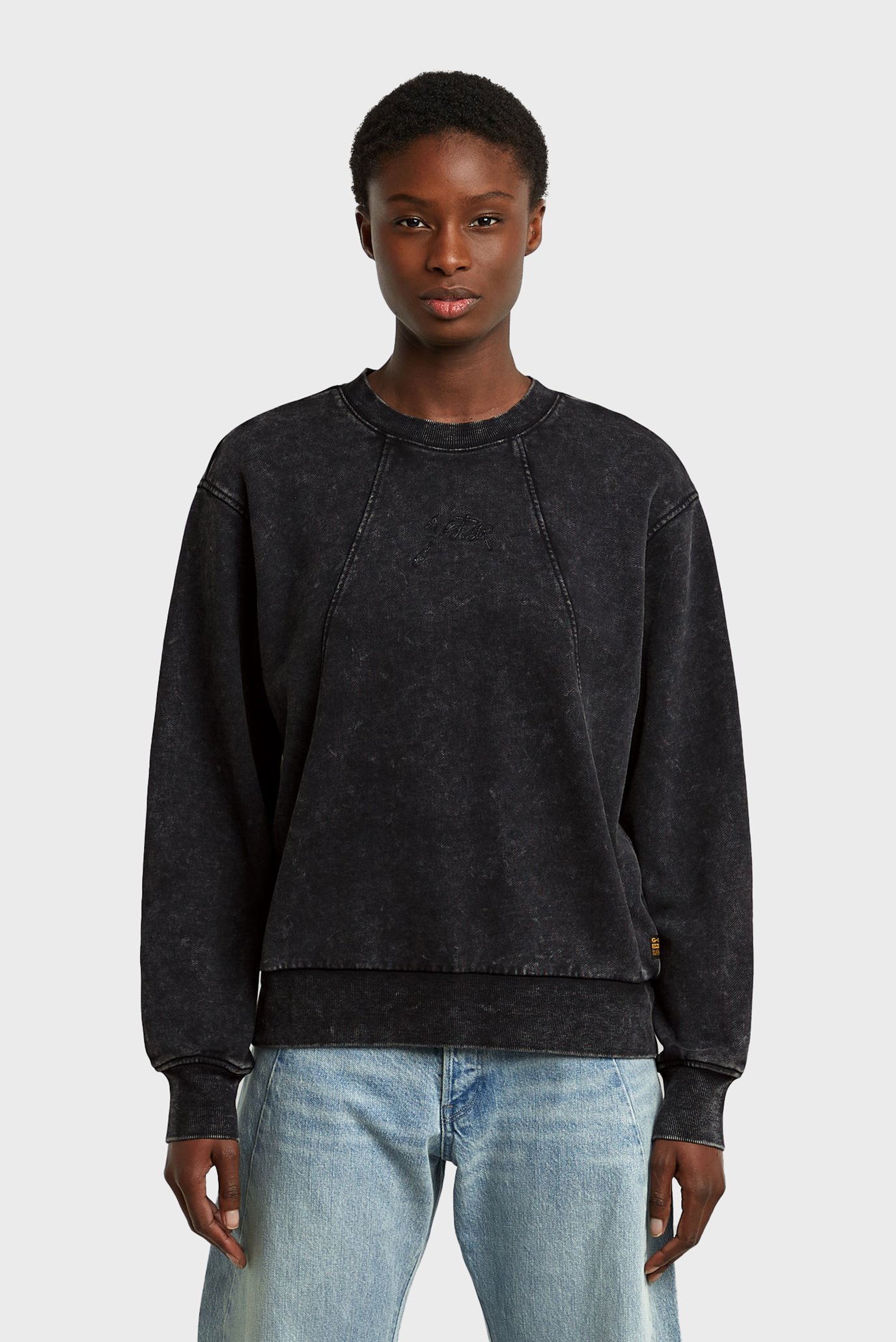 Женский черный свитшот Washed Черный S G-Star RAW D27173,D969 Женский черный свитшот Washed Черный S G-Star RAW D27173,D969