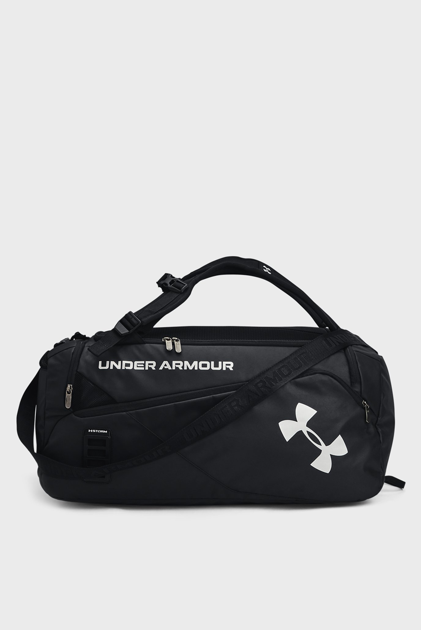 Чорна спортивна сумка UA Contain Duo MD Duffle-BLK 1