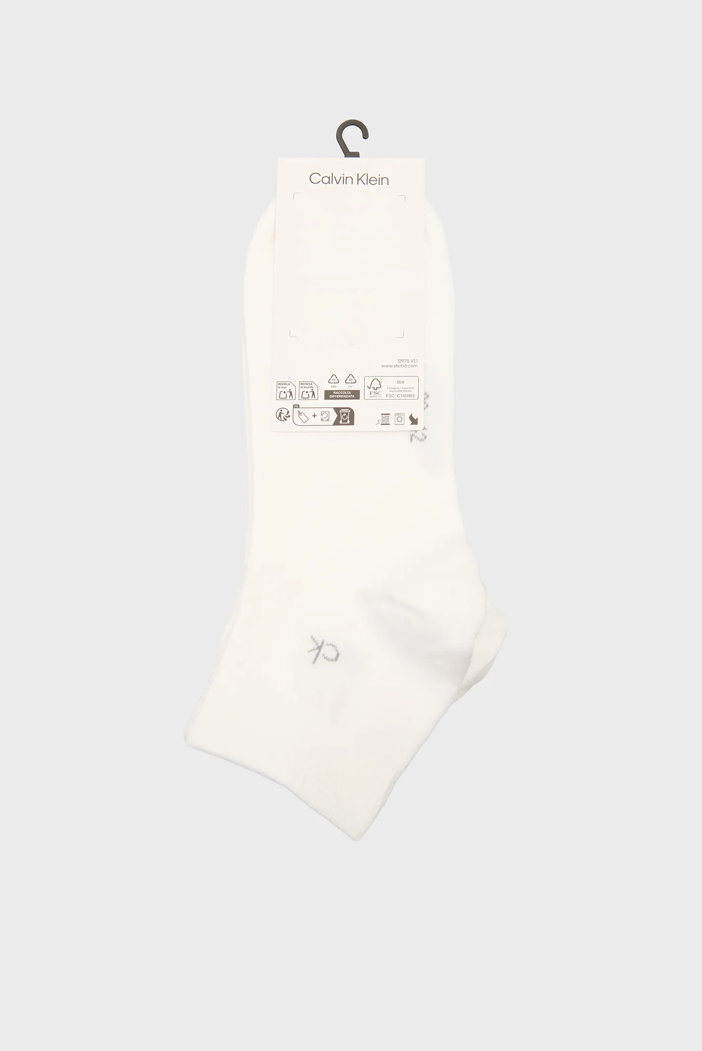 Чоловічі білі шкарпетки (3 пари) QUARTER 3