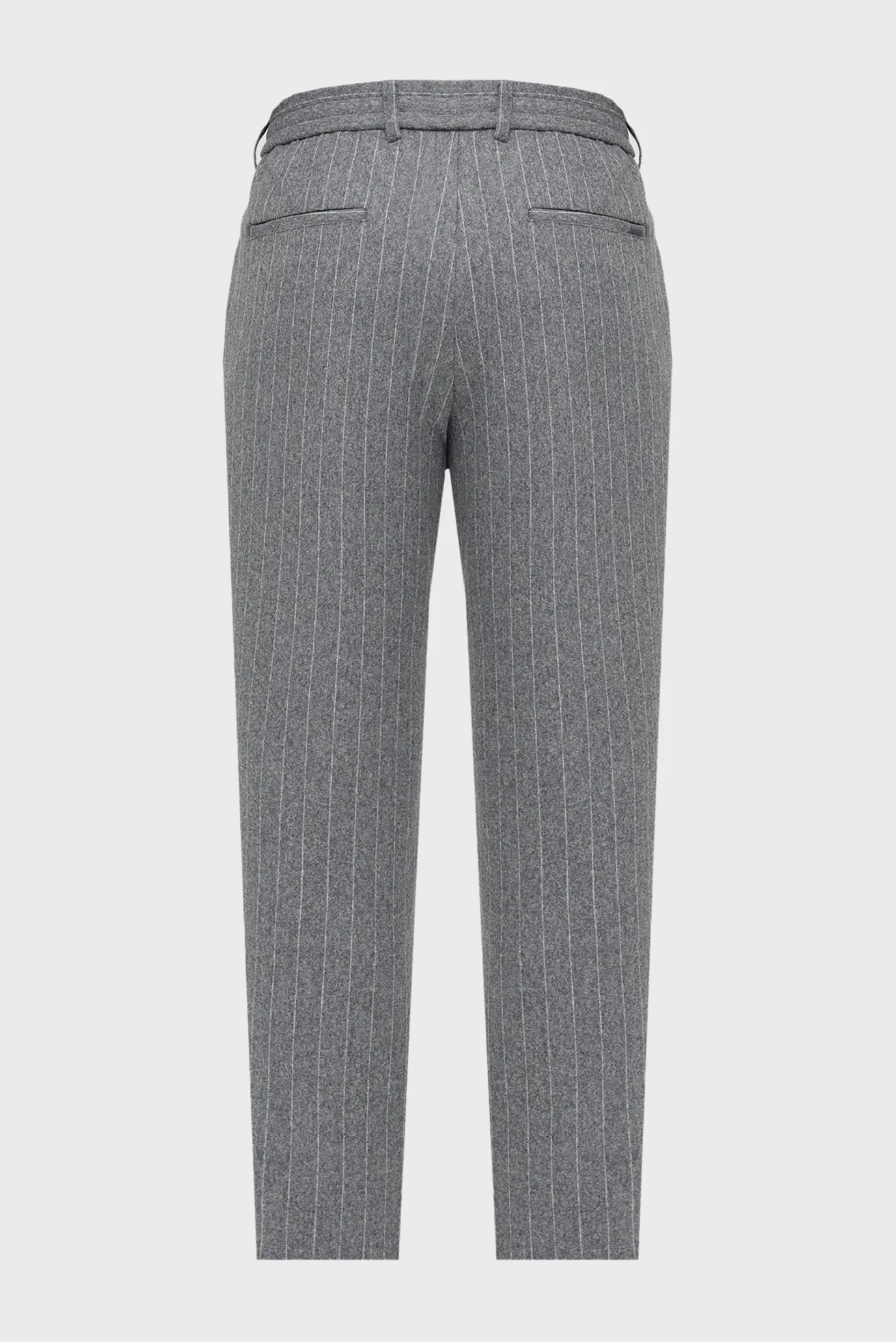 Мужские серые брюки в полоску 6