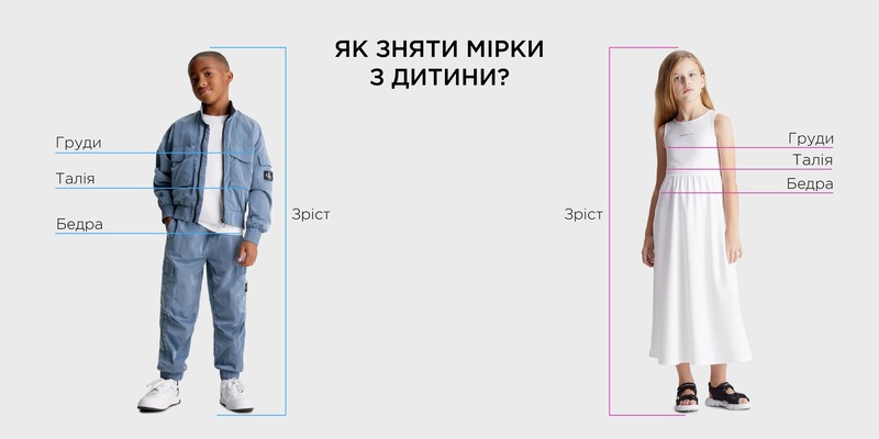 Размерная сетка детской одежды фото