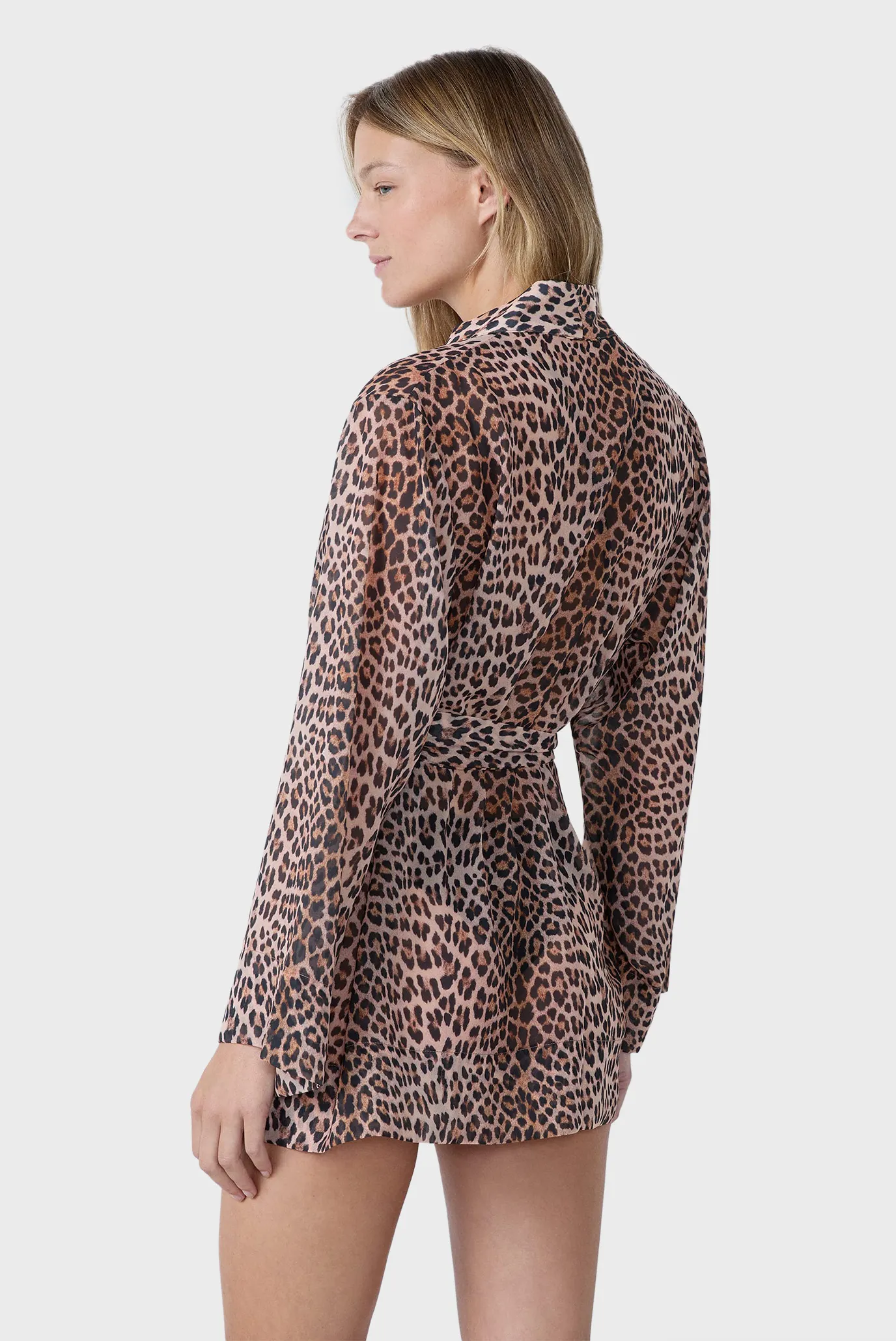 Женский бежевый пенюар с узором REID 3