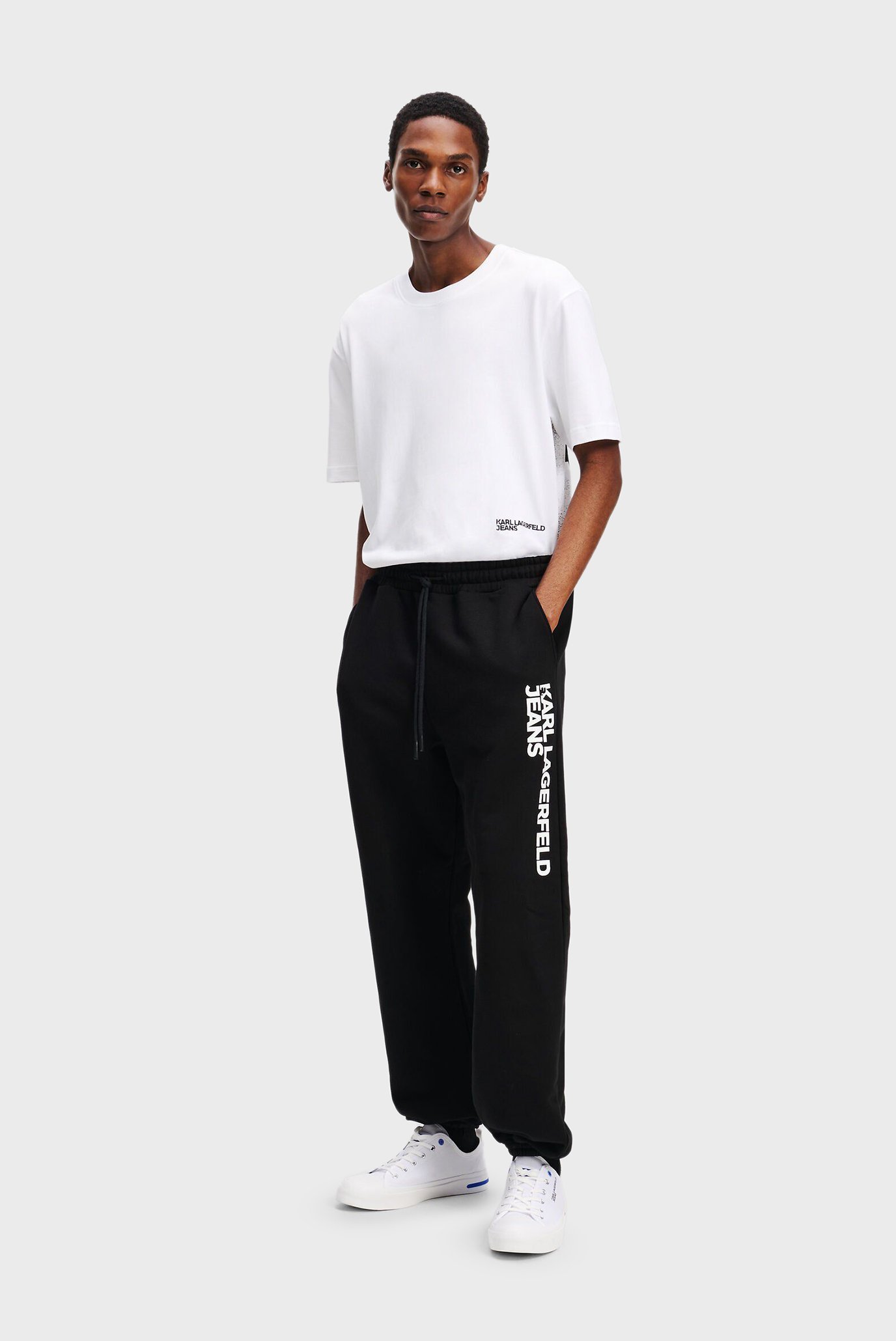 Чоловічі чорні спортивні штани KLJ TEXT LOGO SLIM SWEATPANT 1