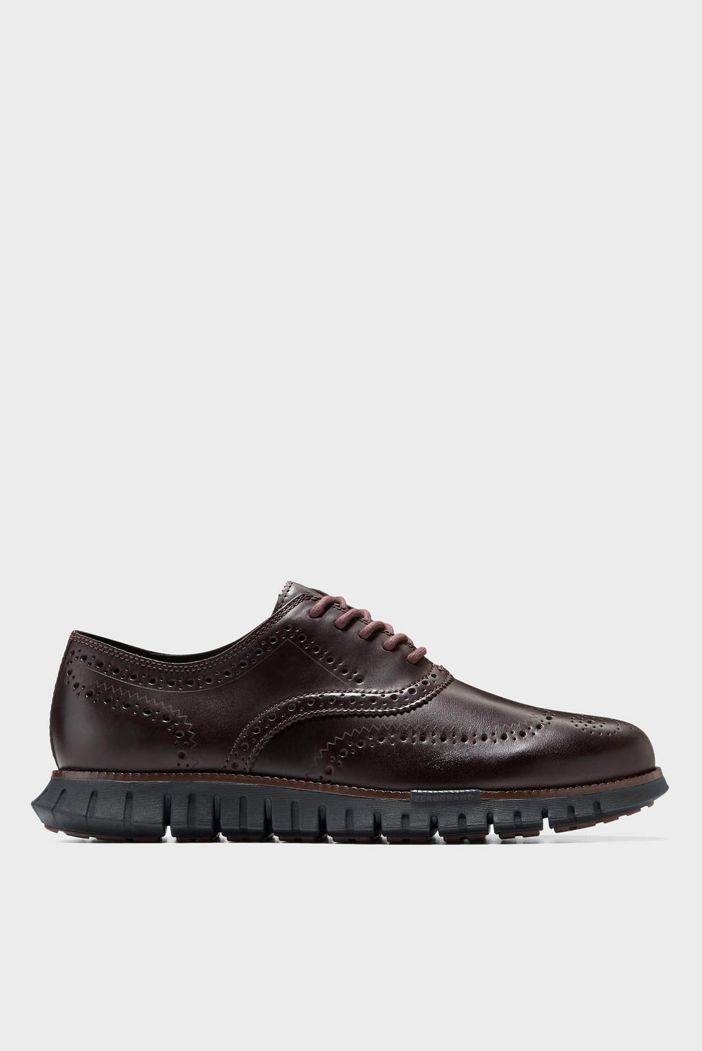 Мужские коричневые кожаные броги ZERØGRAND Remastered Wingtip Oxford 1