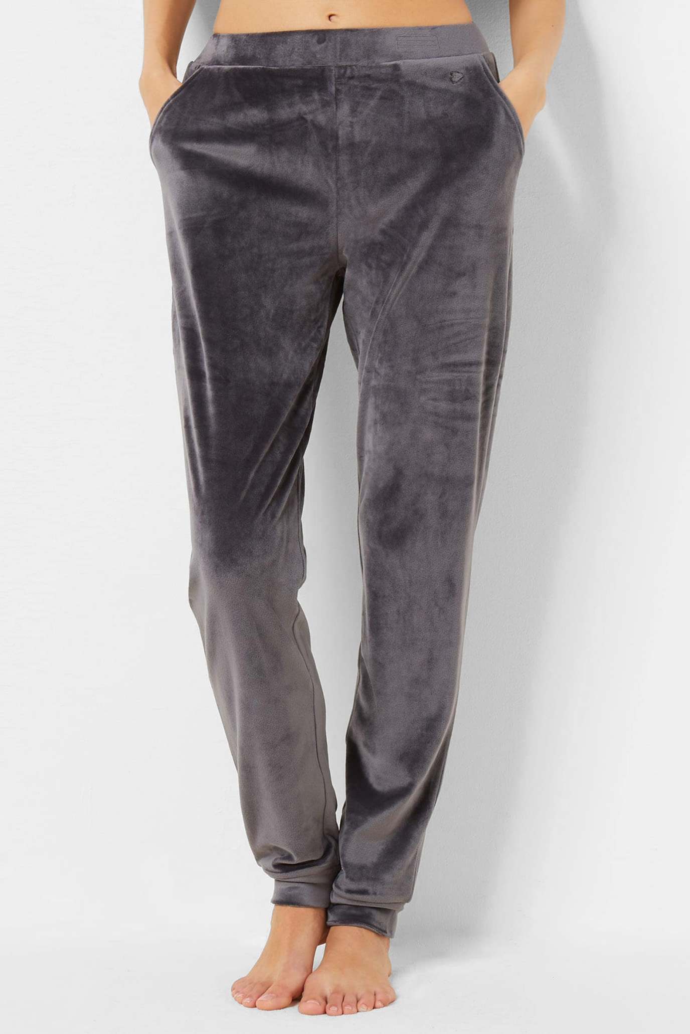 Женские темно-серые велюровые брюки DUNKAN 1