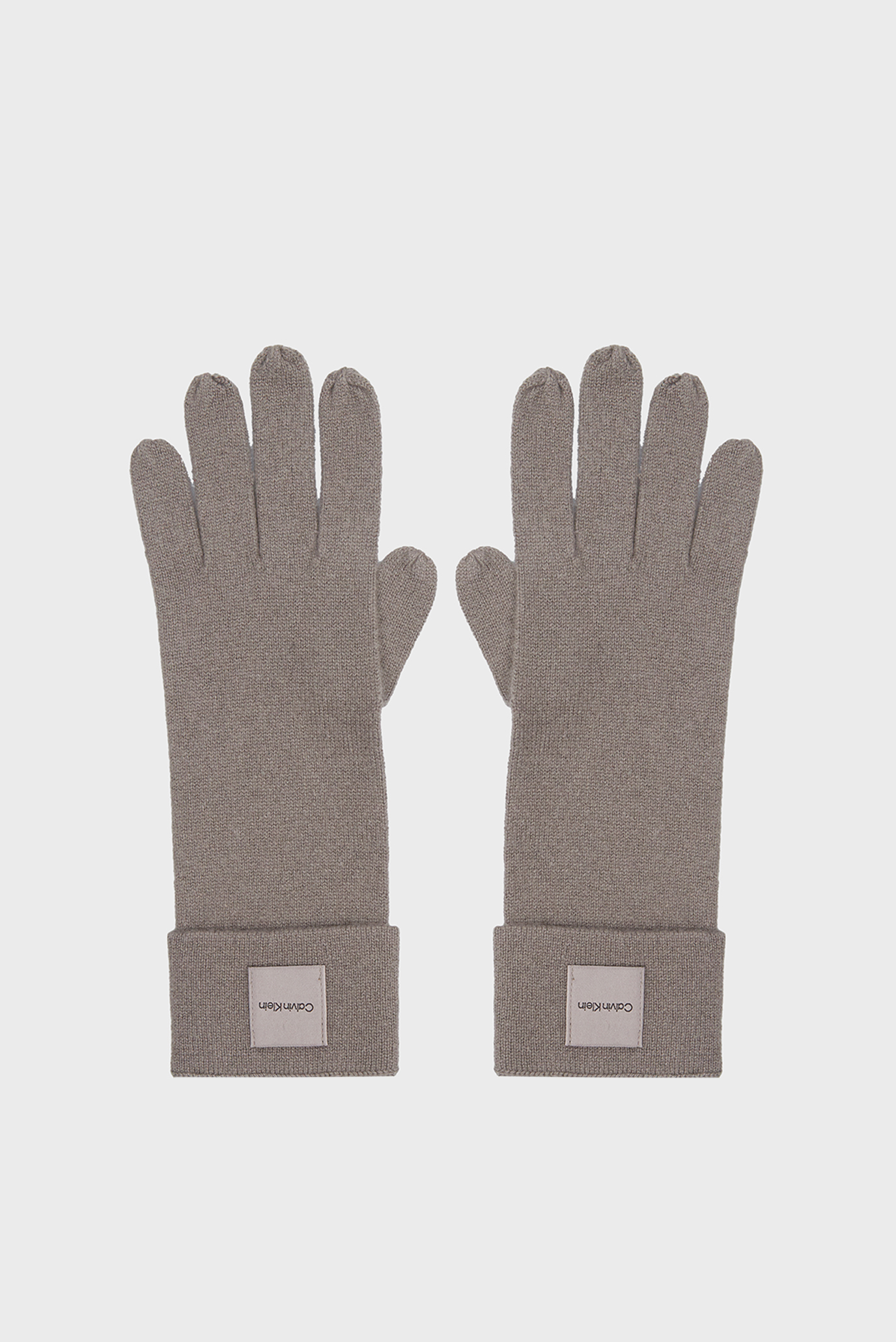 Женские коричневые кашемировые перчатки CASHMERE CHUNKY OPEN RIB GLOVES 1