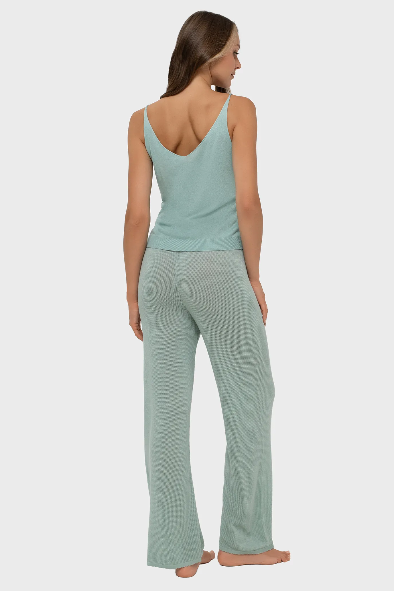 Женские мятные брюки 3