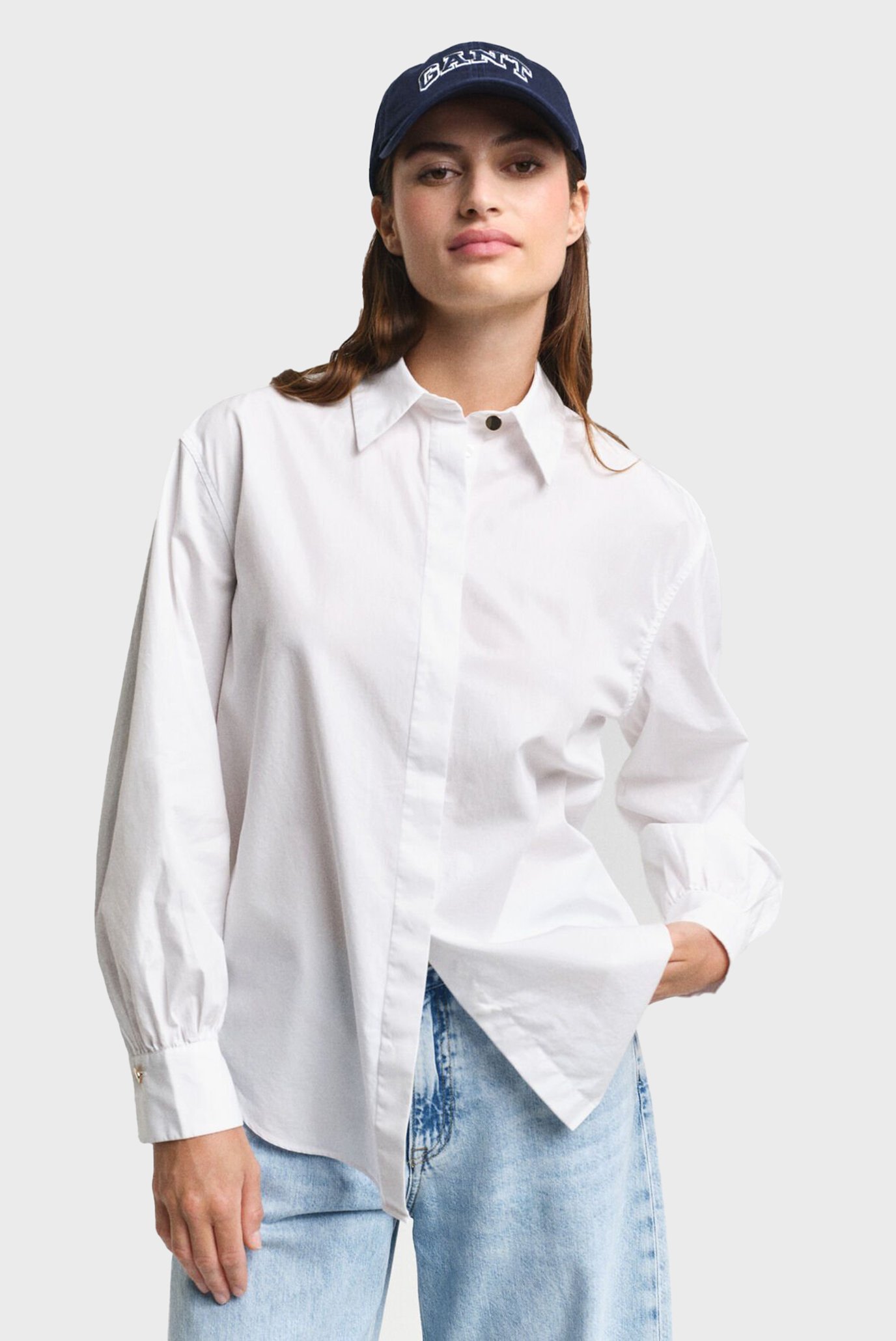 Жіноча біла сорочка REL VOLUME SLEEVE POPLIN 1