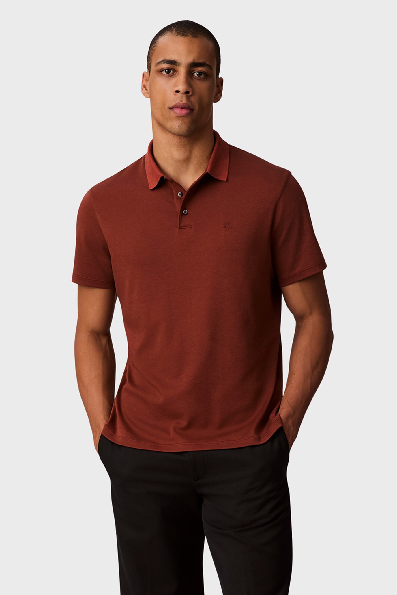 Мужское бордовое поло SUPIMA CHEST Бордовый L Calvin Klein LV04LB276G Мужское бордовое поло SUPIMA CHEST Бордовый L Calvin Klein LV04LB276G