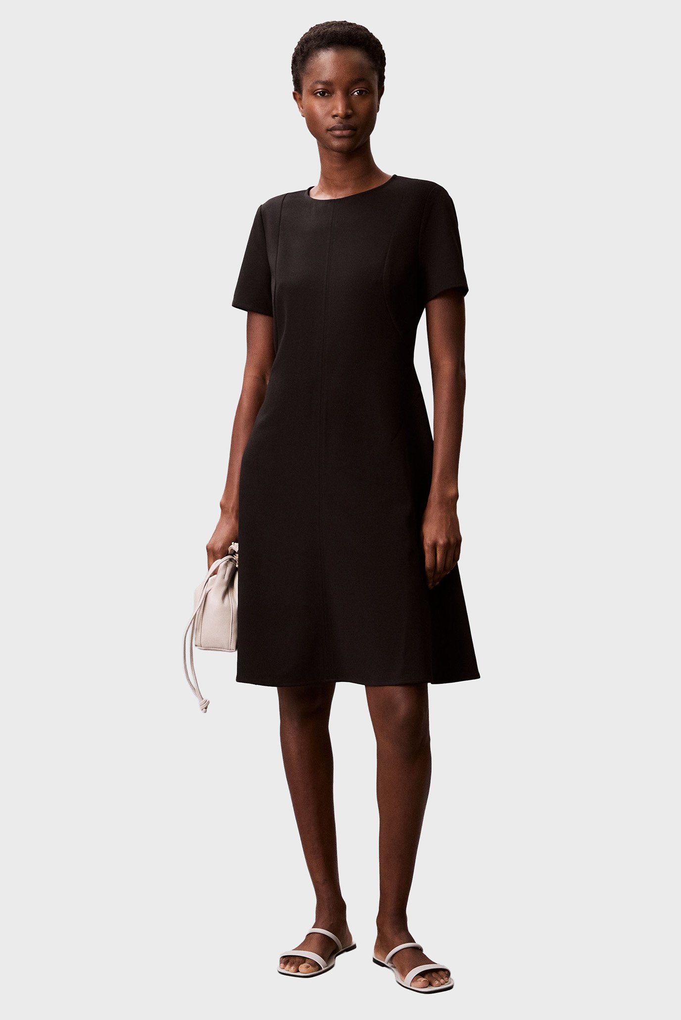 Женское черное платье Scuba Fit and Flare Черный 2 Calvin Klein LV044C064G Женское черное платье Scuba Fit and Flare Черный 2 Calvin Klein LV044C064G