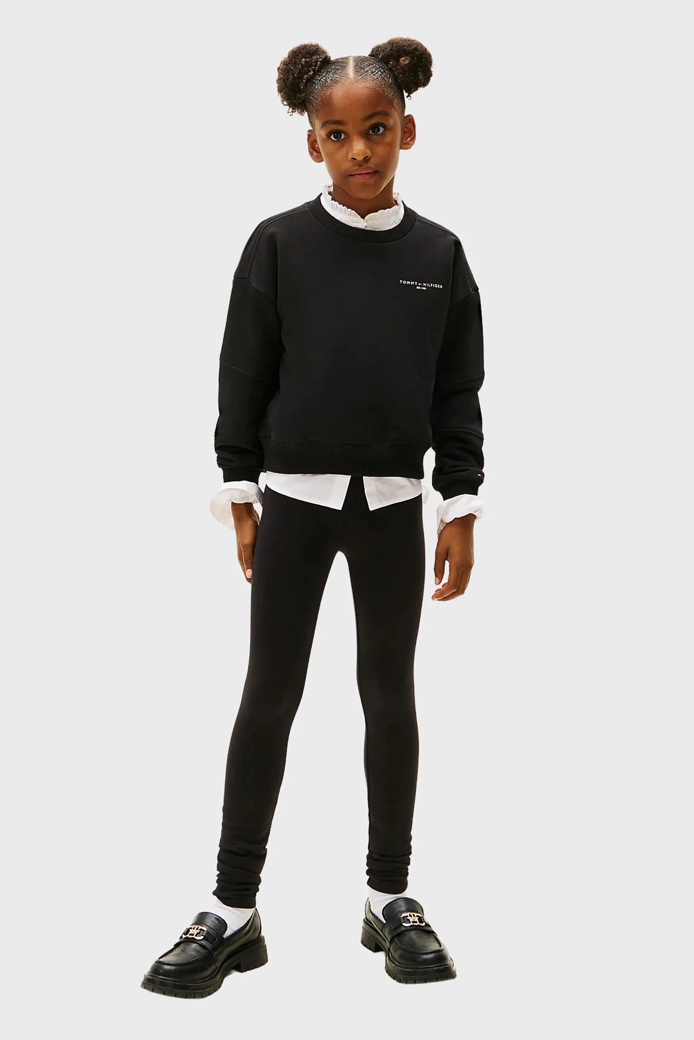 Детский черный спортивный костюм (свитшот, леггинсы) CORP 1