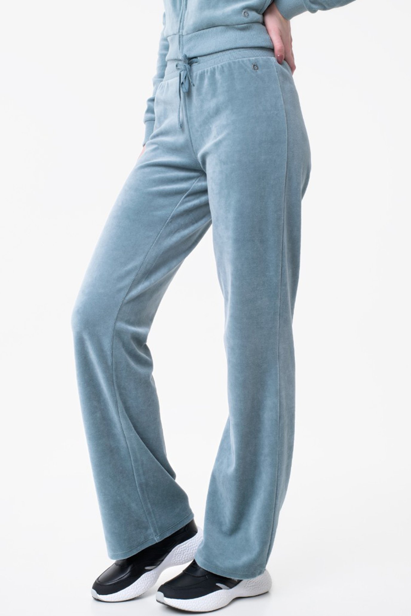 Женские бирюзовые велюровые спортивные брюки ES G-CHARM LOGO PANT 1