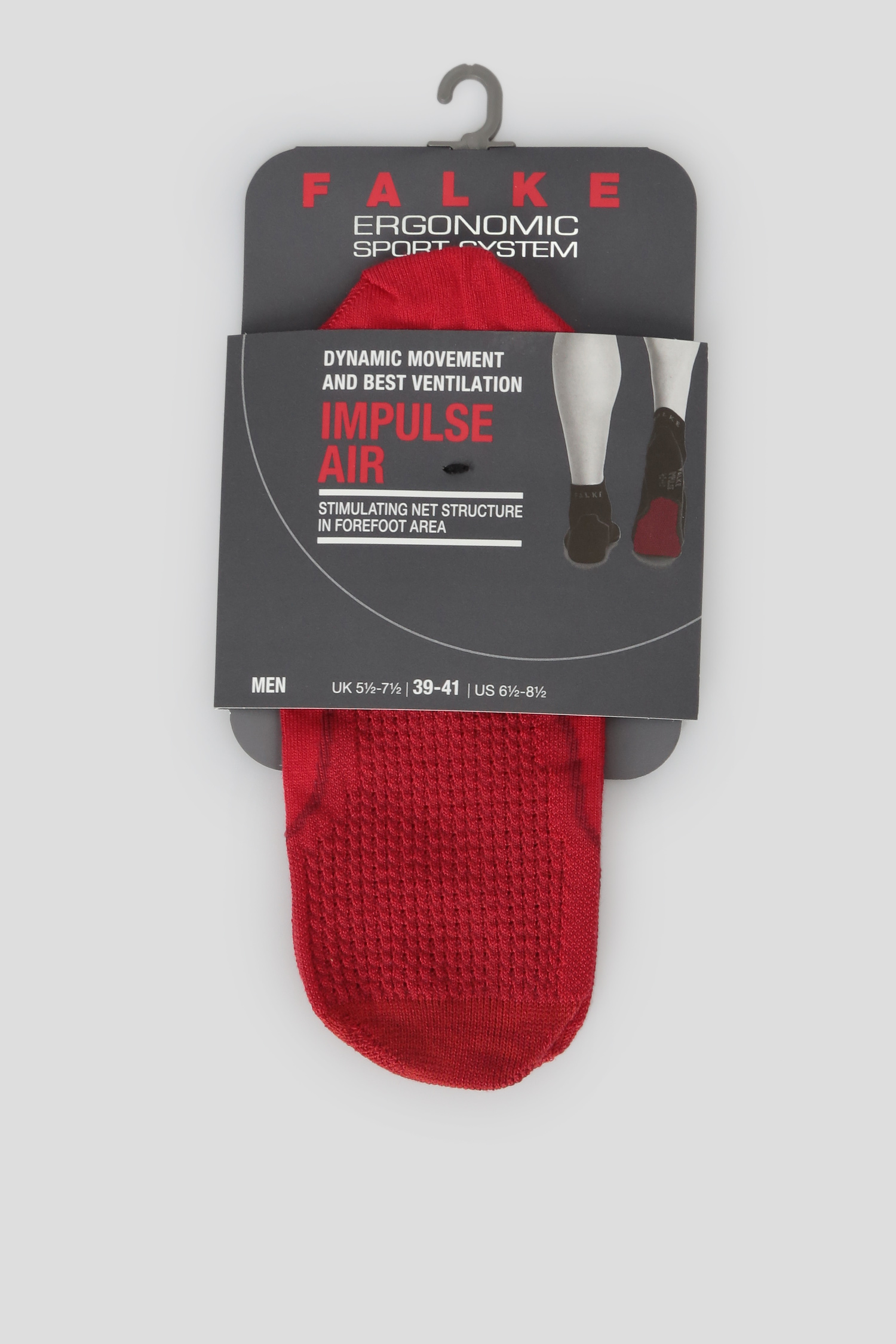 Чоловічі червоні шкарпетки для бігу IMPU. AIR 1