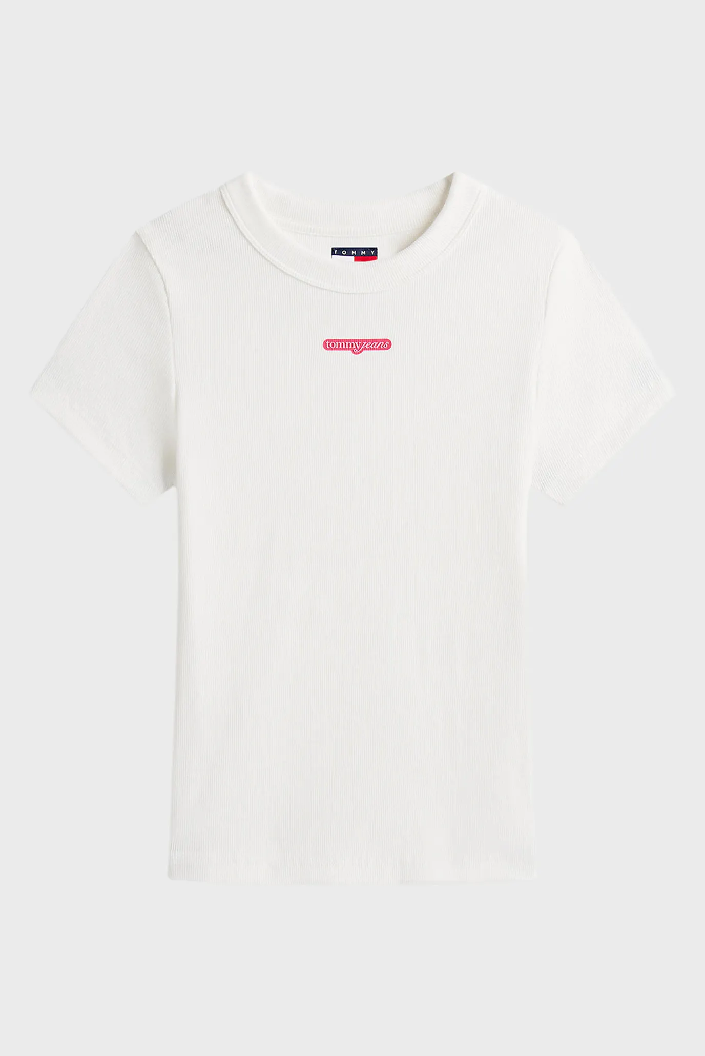 Жіноча біла футболка SLIM SCRIPT LABEL 5