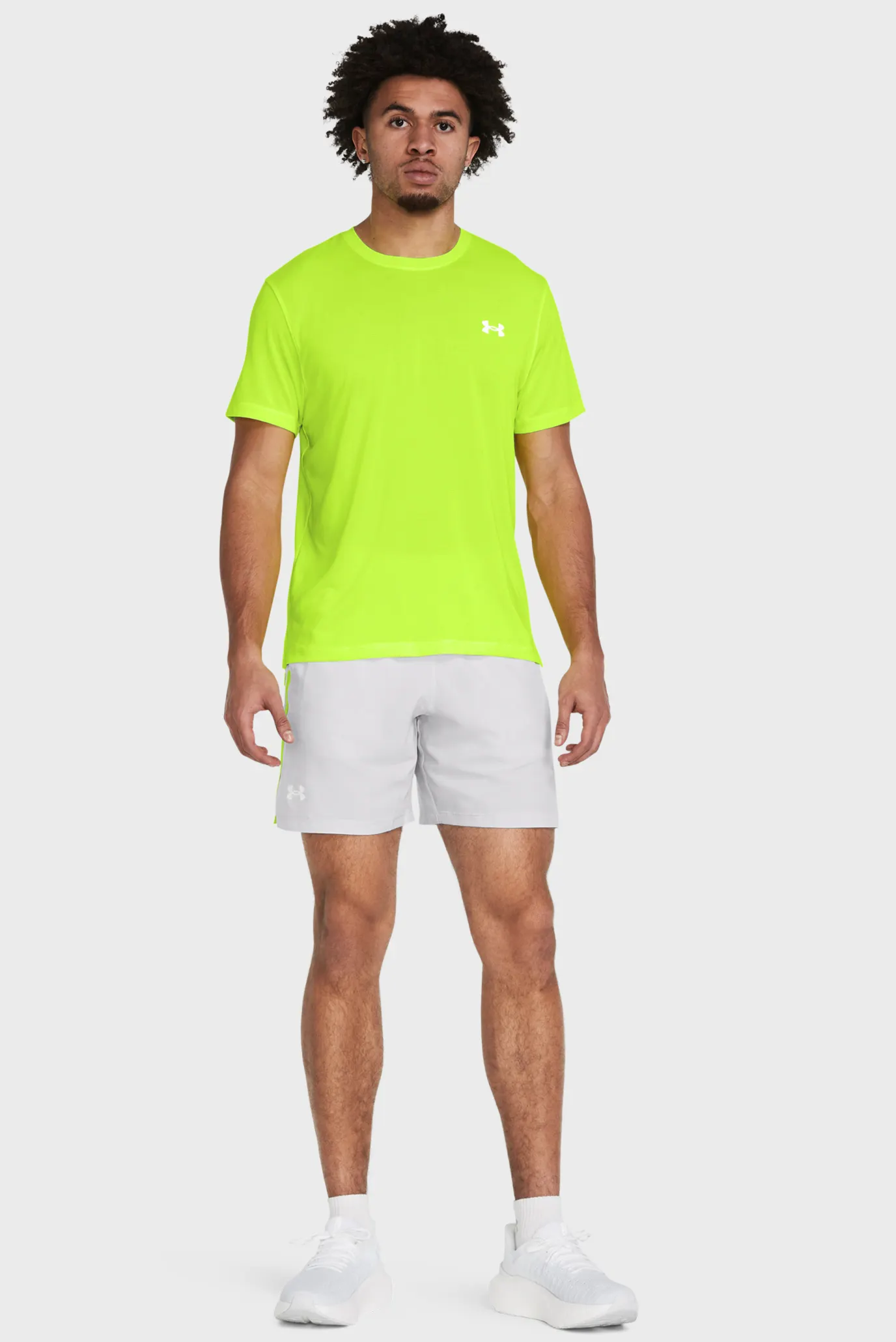 Чоловічі світло-сірі шорти UA LAUNCH 7'' SHORTS 2