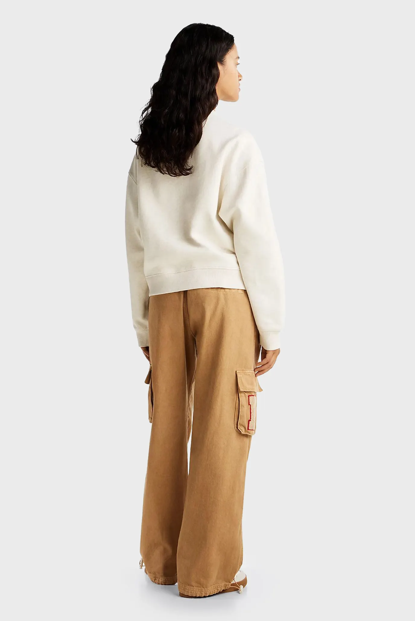 Жіночий бежевий світшот TJW BOXY TIGER VARSITY CREW 2