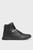 Мужские черные кожаные ботинки HIGH TOP LACE UP LTH MIX