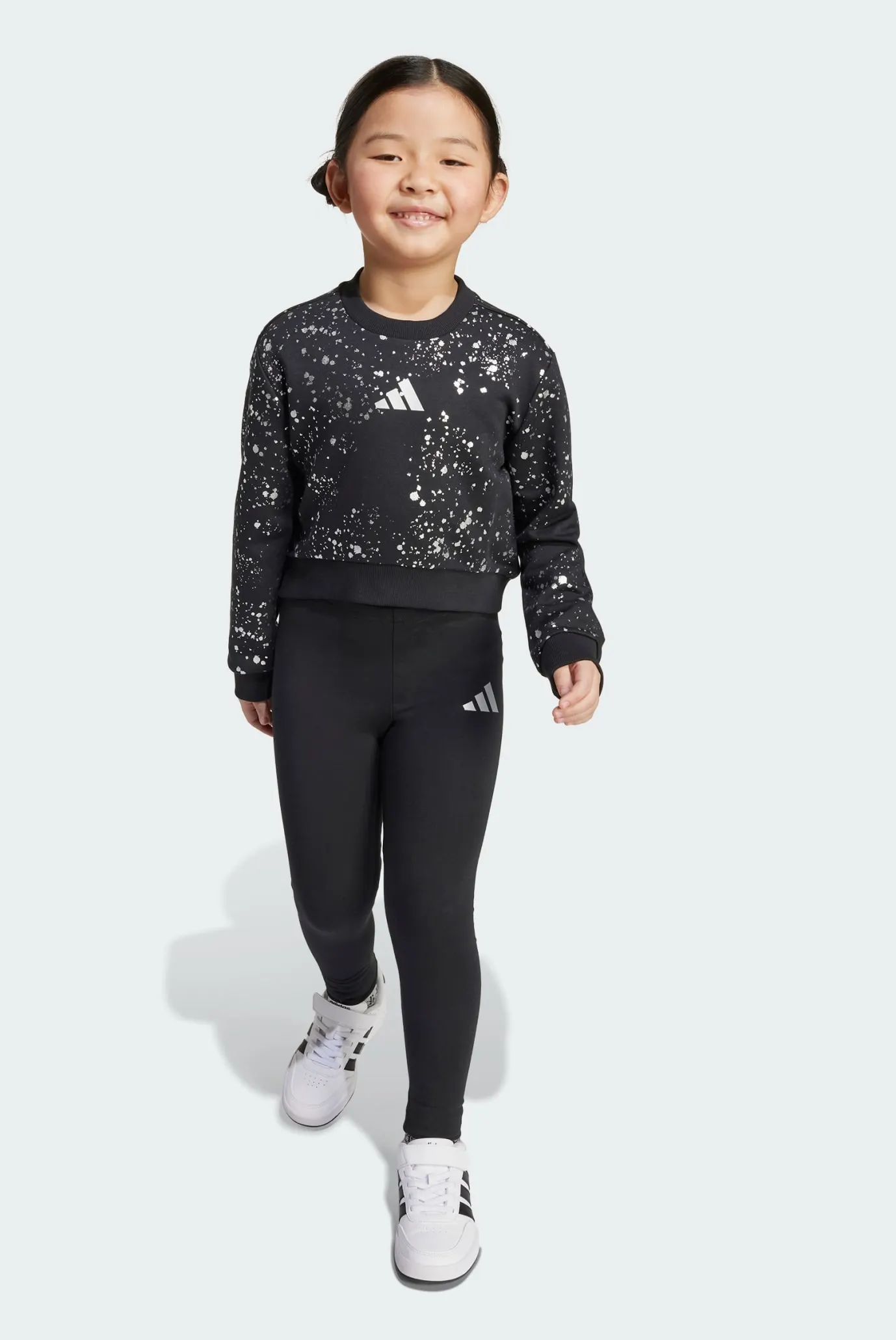 Детский черный комплект одежды (свитшот, тайтсы) Little Girls Everyday Glam Kids 1