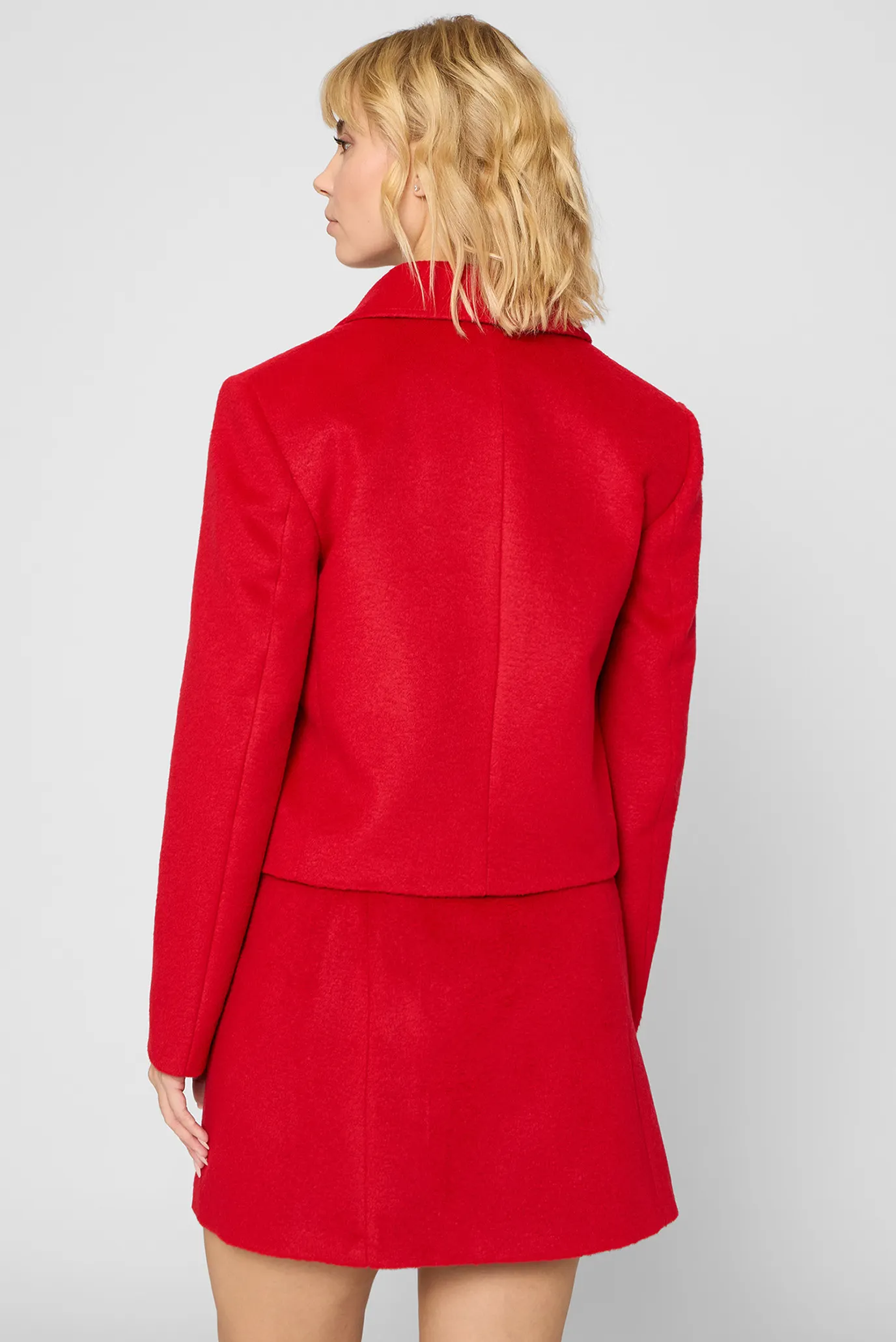 Жіноча червона сорочка-пальто 3