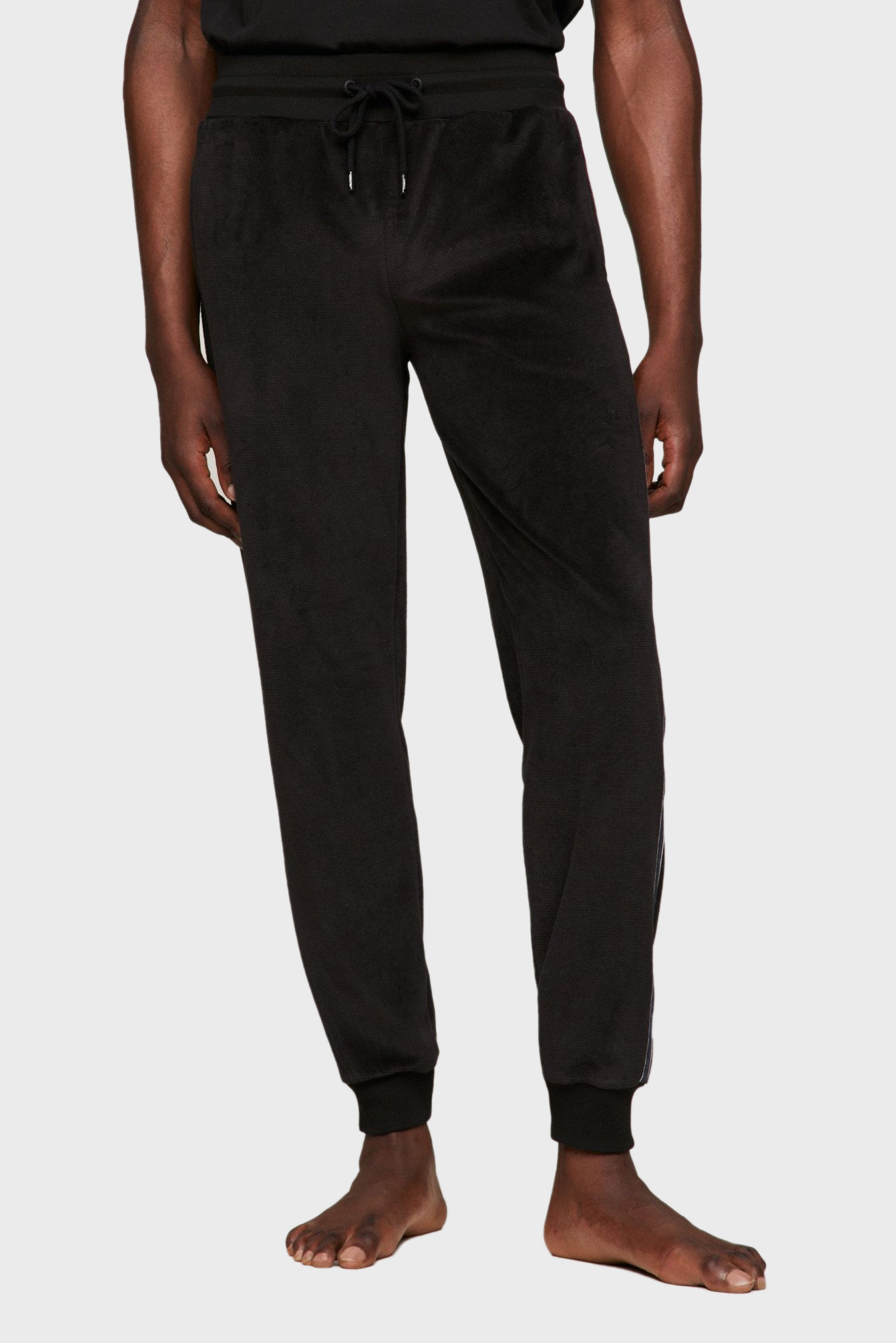 Чоловічі чорні велюрові брюки HWK TRACK PANT RIB VELOUR 1