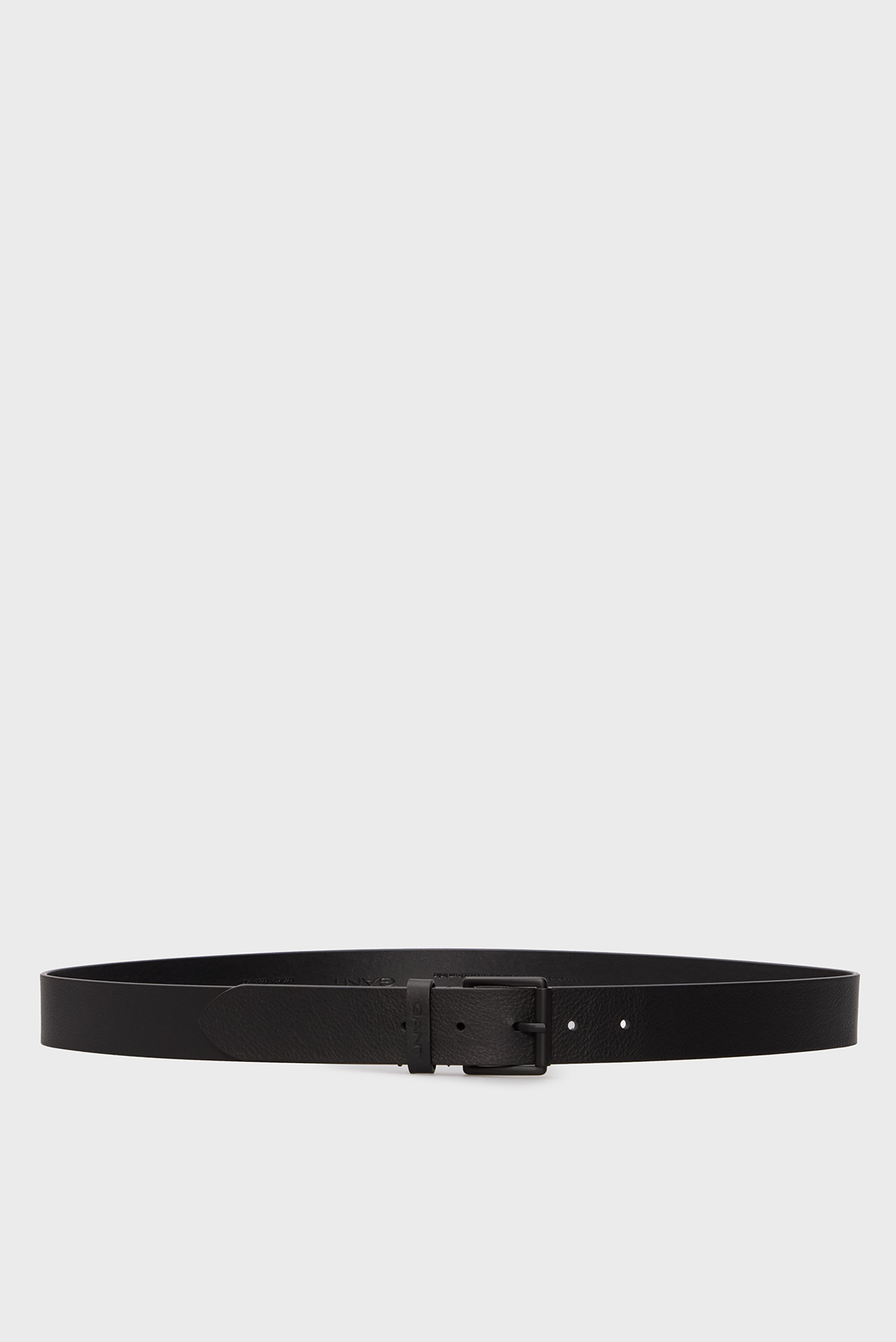 Мужской черный кожаный ремень TONAL BUCKLE LEATHER BELT 1