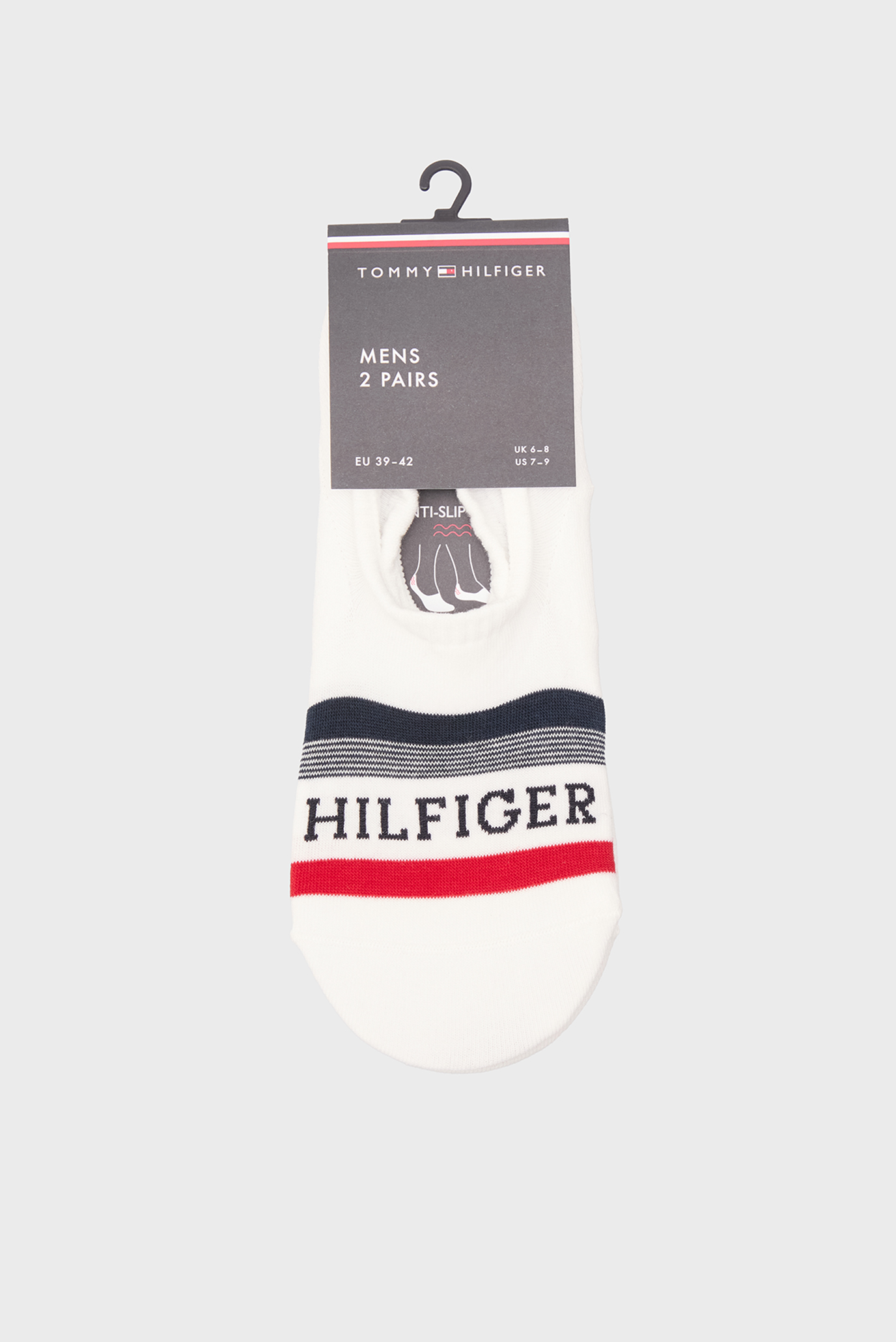 Мужские белые следы (2 пары) FOOTIE TAB Белый 39-42 Tommy Hilfiger 701232938 Мужские белые следы (2 пары) FOOTIE TAB Белый 39-42 Tommy Hilfiger 701232938