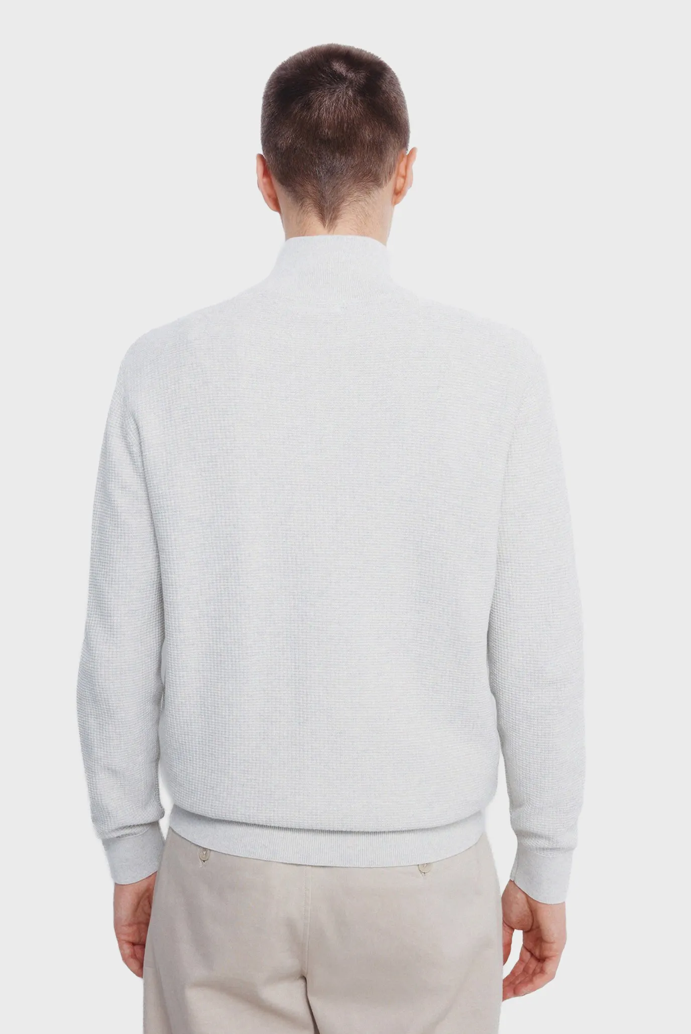 Чоловіча світло-сіра кофта 3