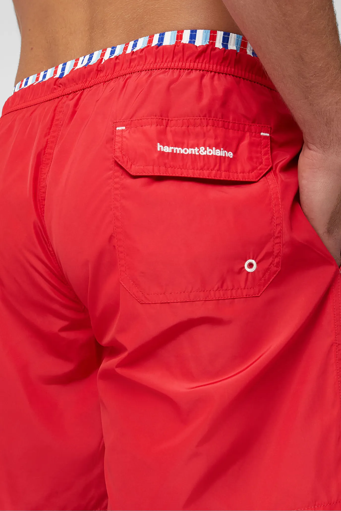 Мужские красные плавательные шорты 4