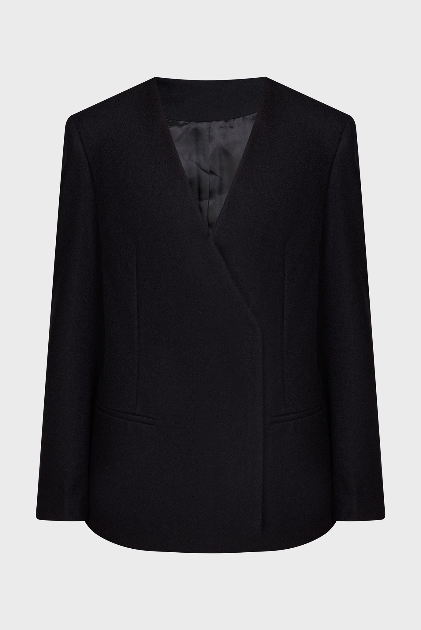 Жіночий чорний вовняний жакет SOFT WOOL TAILORED BLAZER 1