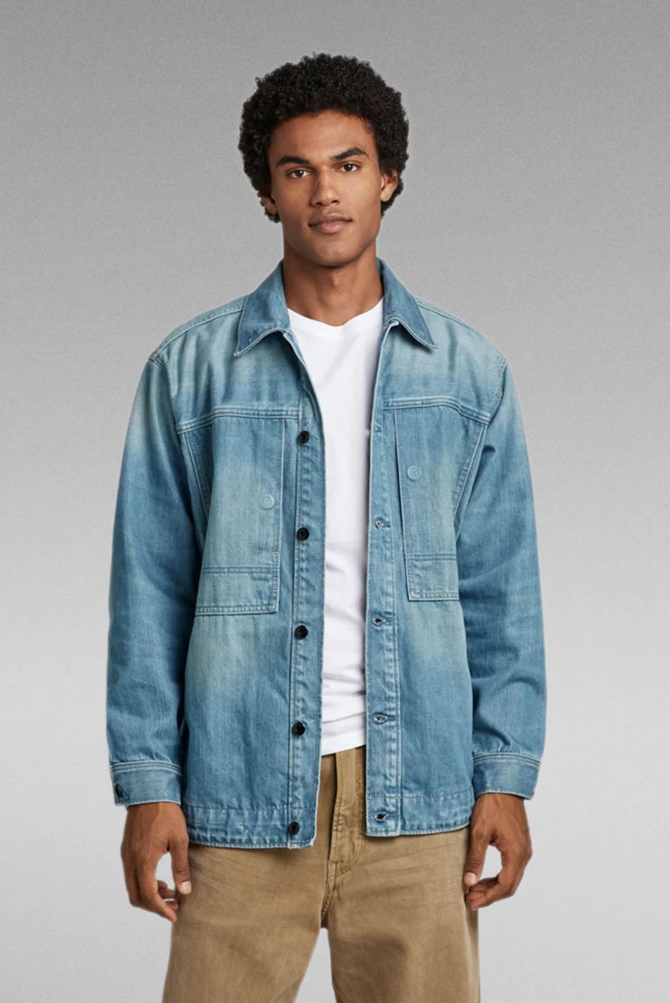 Чоловіча блакитна джинсова куртка US Navy Shanorak 1