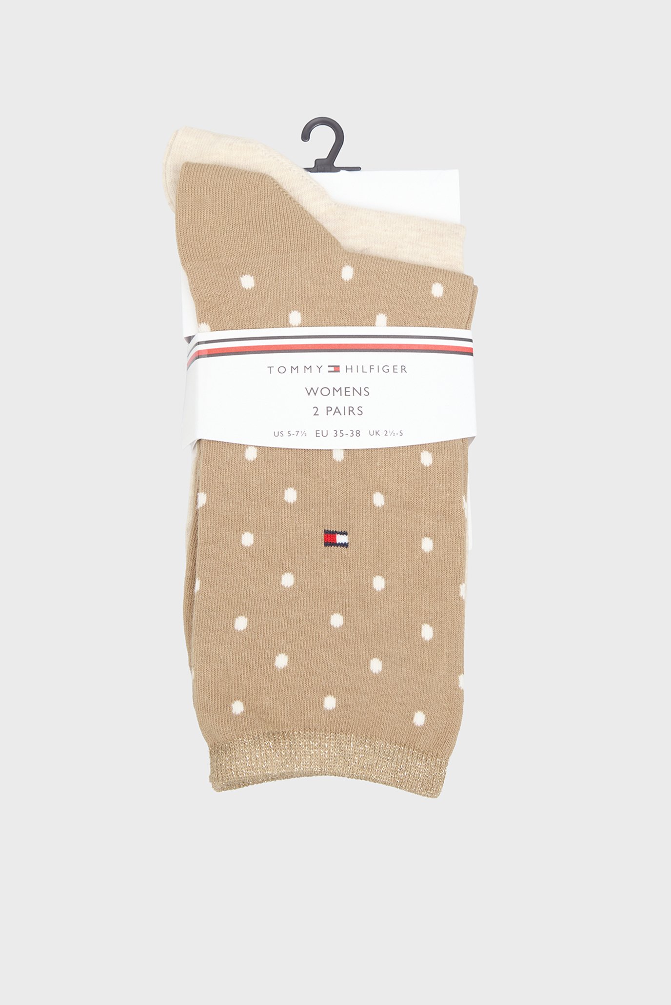 Женские бежевые носки (2 пары) DOT Бежевый 39-42 Tommy Hilfiger 100001493 Женские бежевые носки (2 пары) DOT Бежевый 39-42 Tommy Hilfiger 100001493