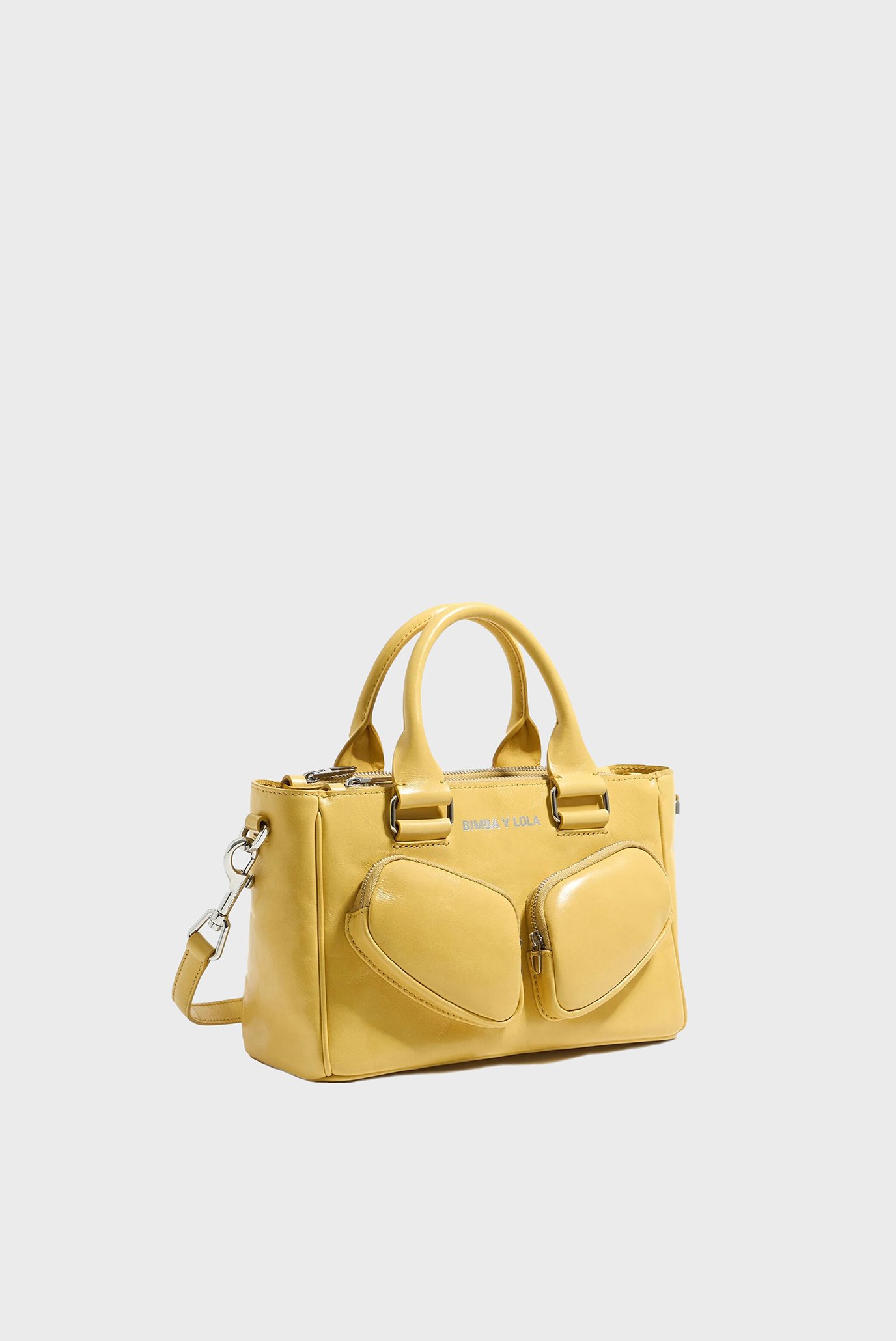 Женская желтая кожаная сумка 1