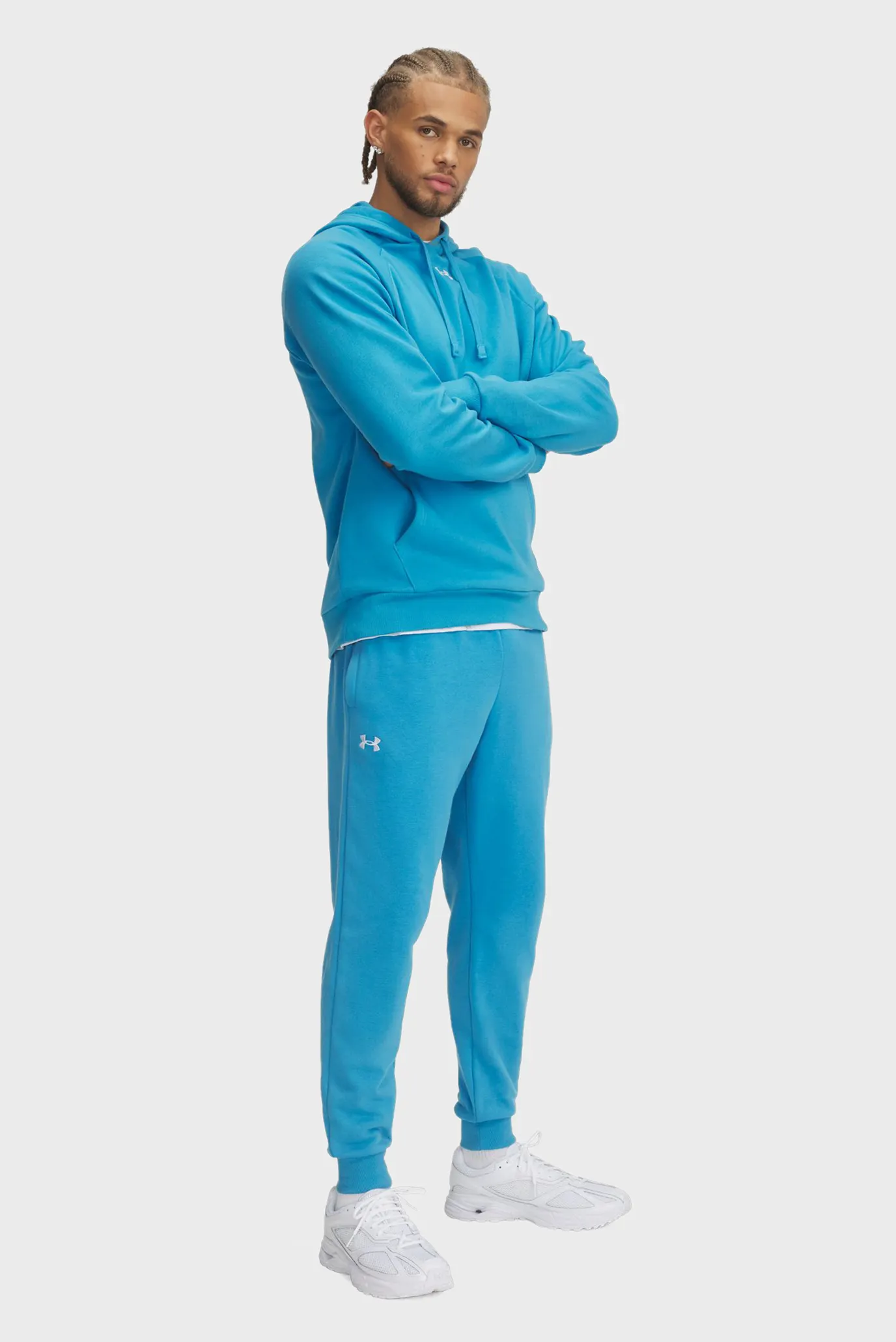 Чоловічі блакитні спортивні штани UA Rival Fleece Joggers 2