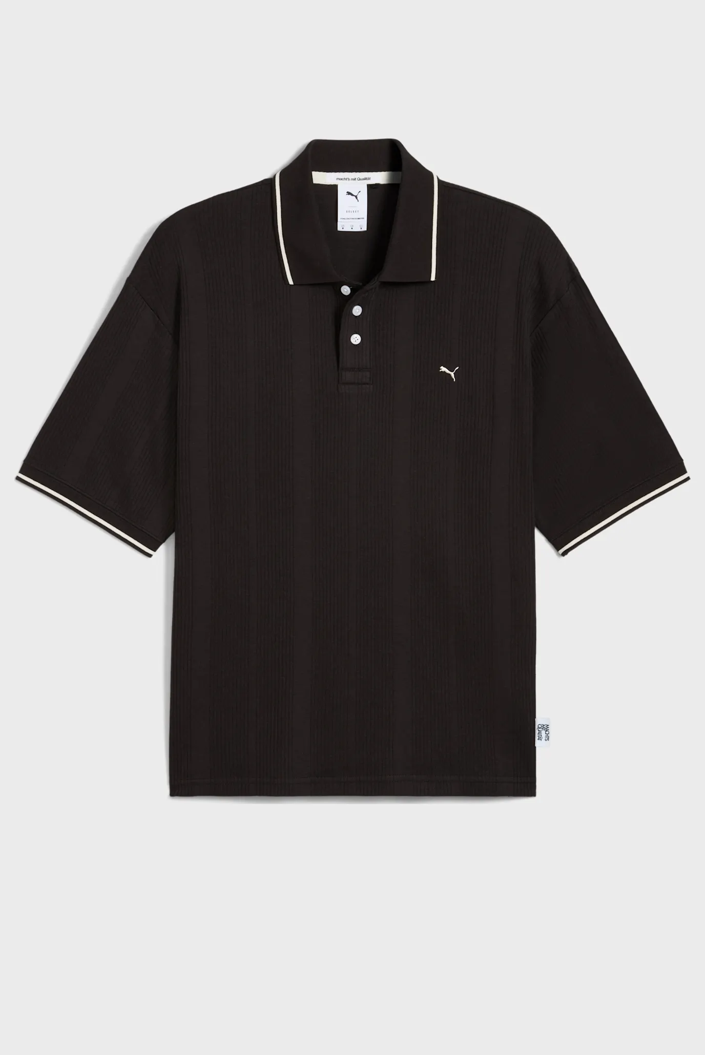 Чоловіче чорне поло у смужку MMQ Polo Men 6