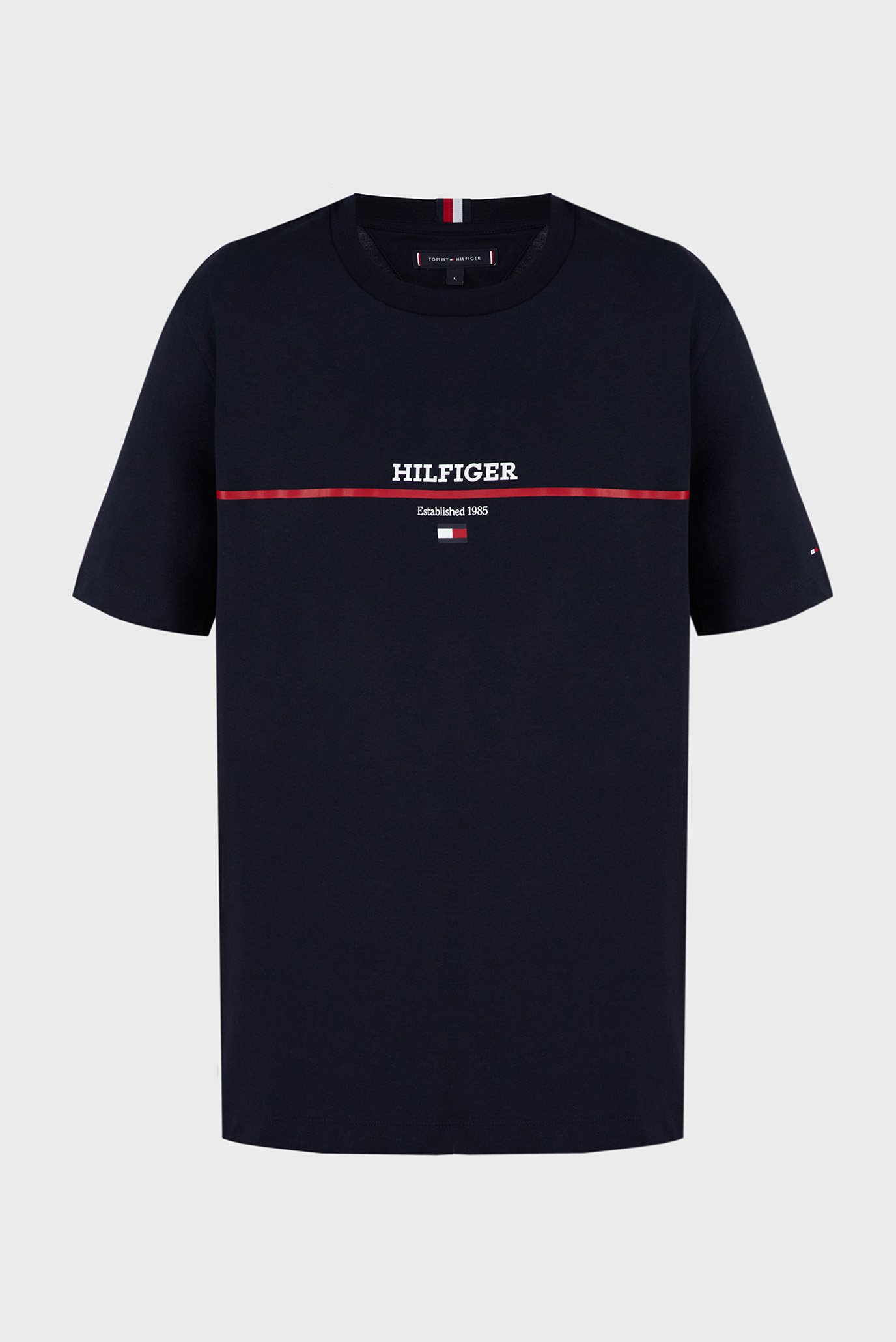 Мужская темно-синяя футболка HILFIGER STRIPE TEE 1