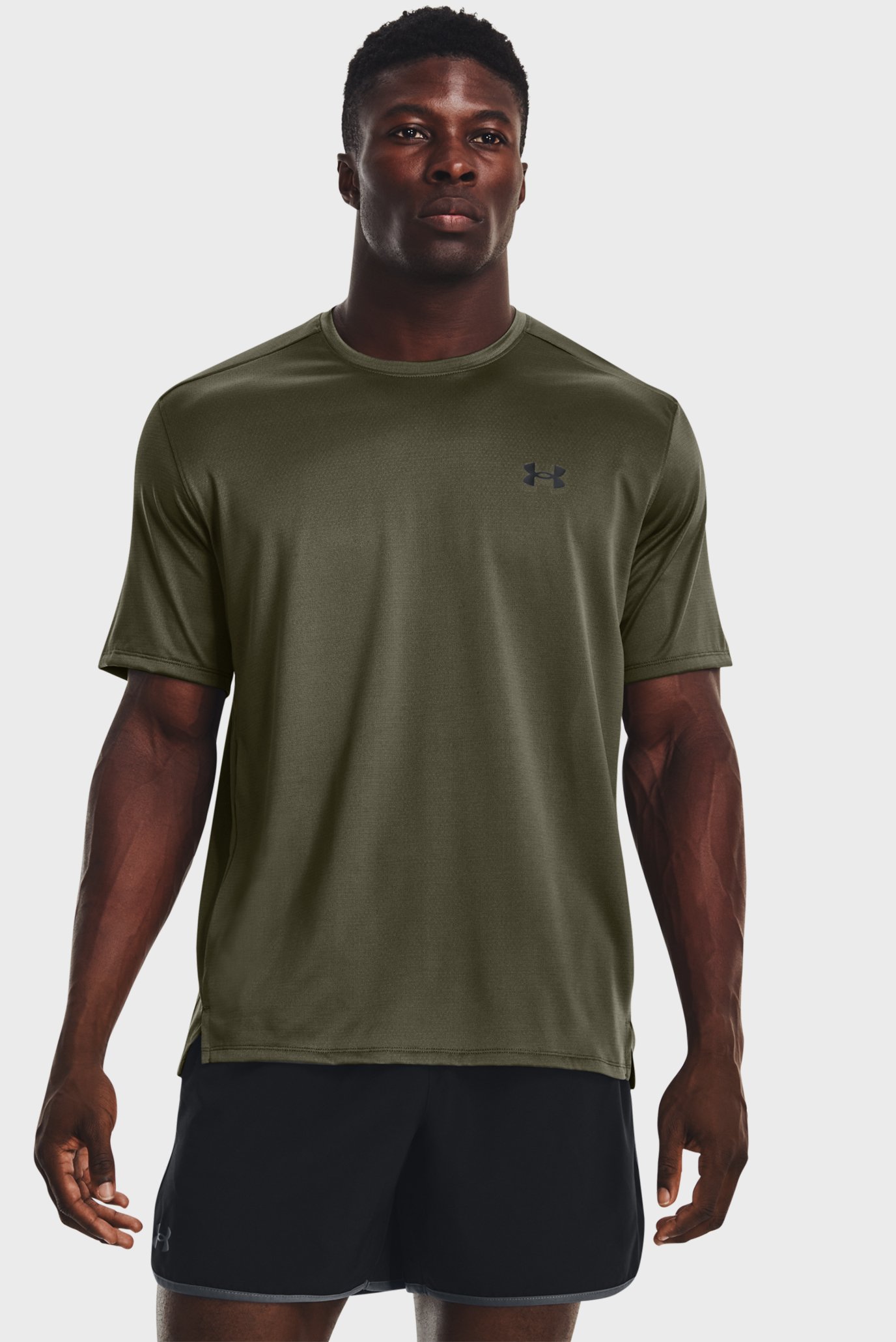 Мужская зеленая футболка UA Tech Vent SS 1