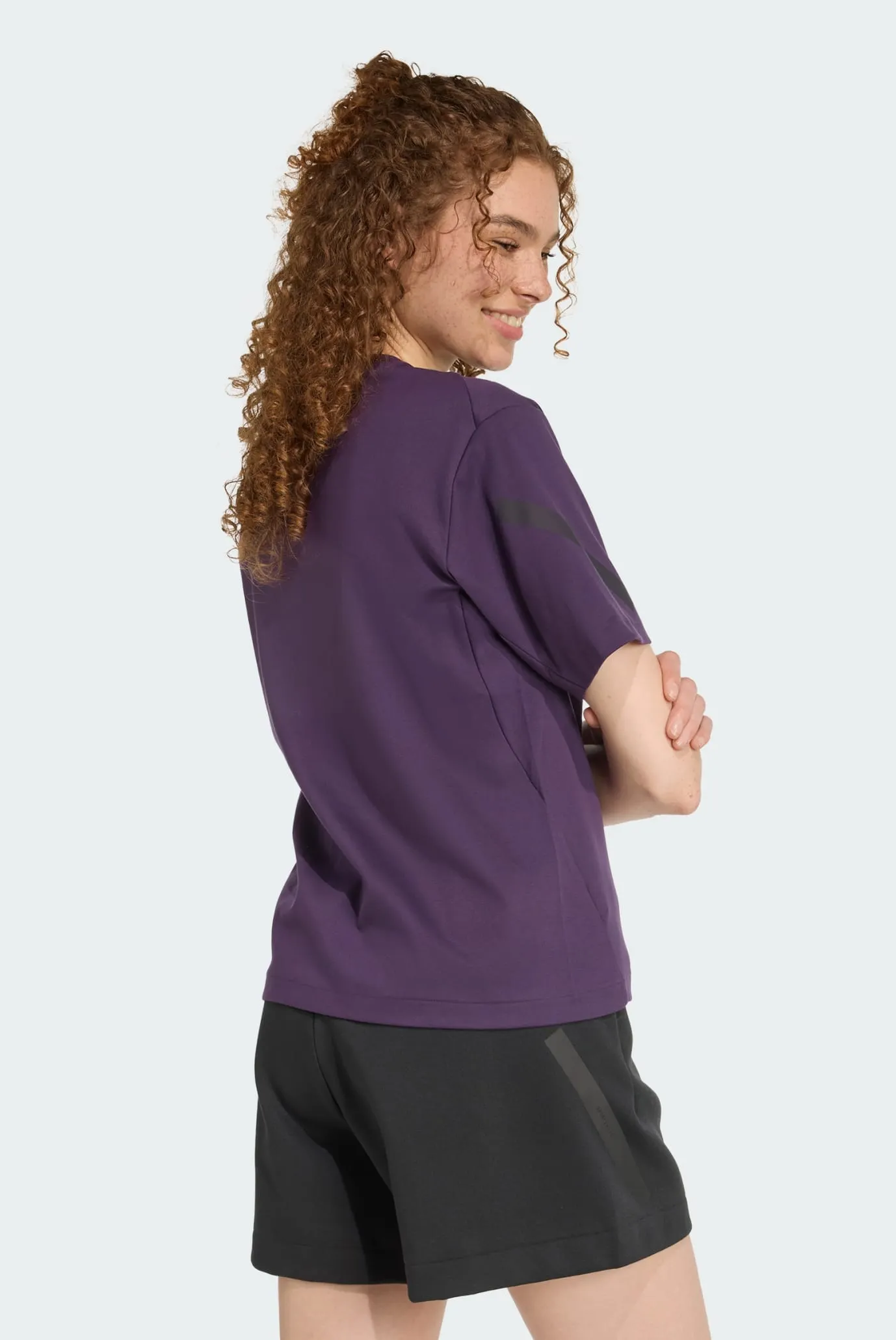 Жіноча фіолетова футболка adidas Z.N.E. 3